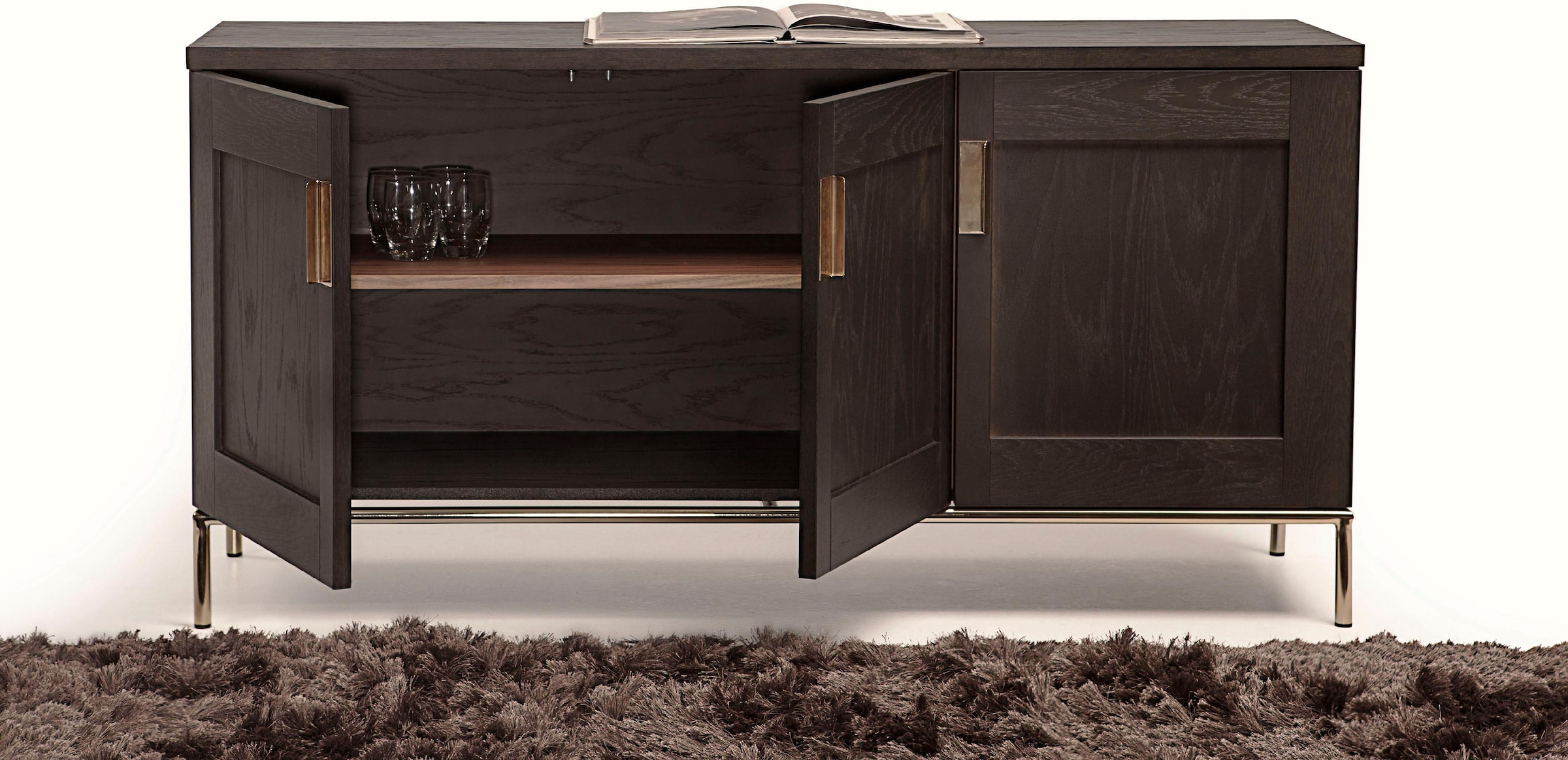 Woodman Sideboard »Parlan«, mit drei Holztüren und Anschlagdämpfern, Soft-Close, Breite 150 cm