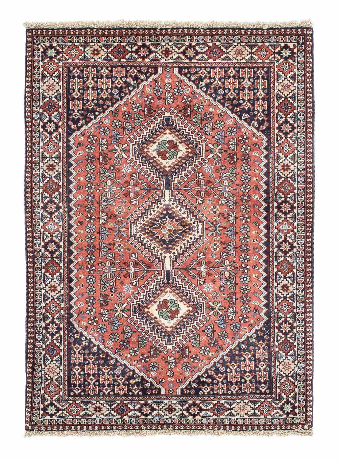 morgenland Wollteppich »Yalameh Medaillon Blu scuro 150 x 101 cm«, rechteck günstig online kaufen