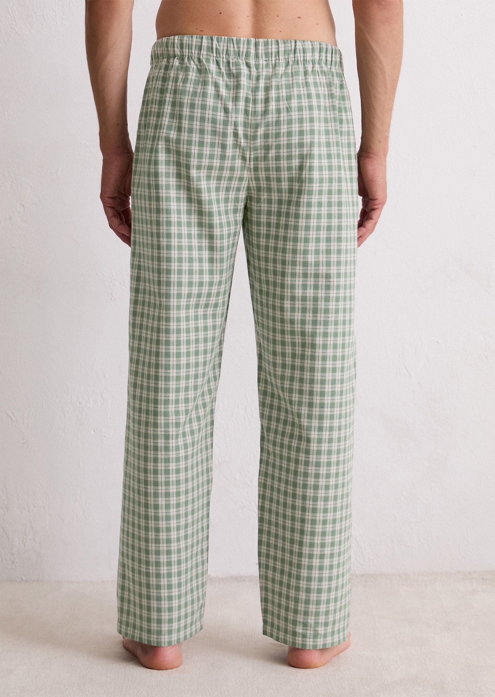 Marc O'Polo Loungehose »Cozy Flannel«  mit Gummizug und Bindeband, Cotton, gerades Bein