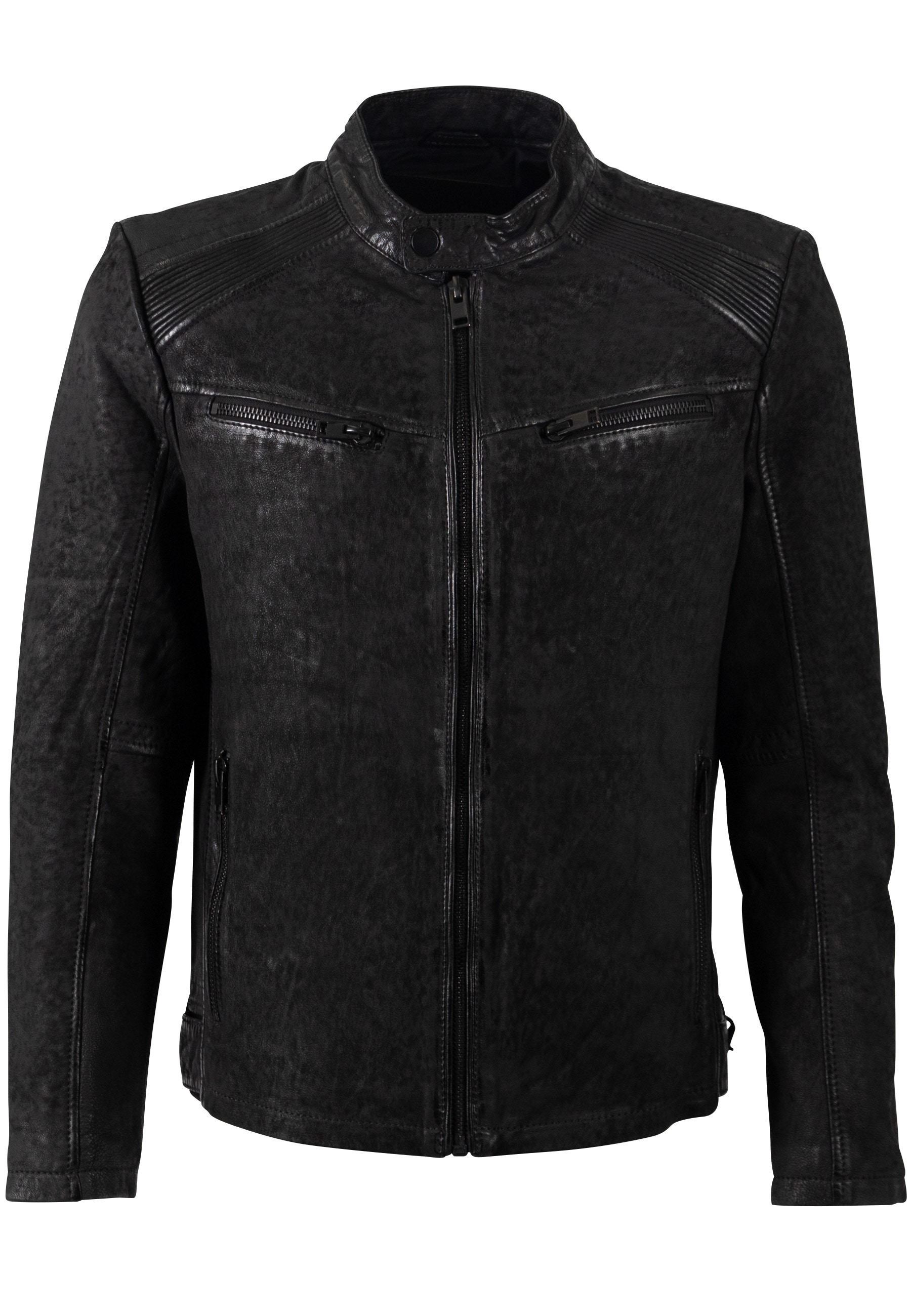 Mauritius Lederjacke »MMTaibo SF« mit Stehkragen und Drucker