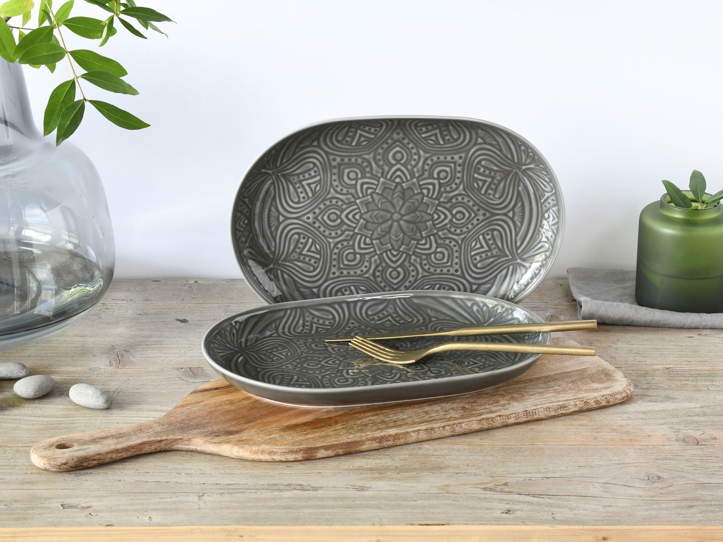 CreaTable Servierplatte »Orient Mandala« Servierset, je 28x20 cm günstig online kaufen