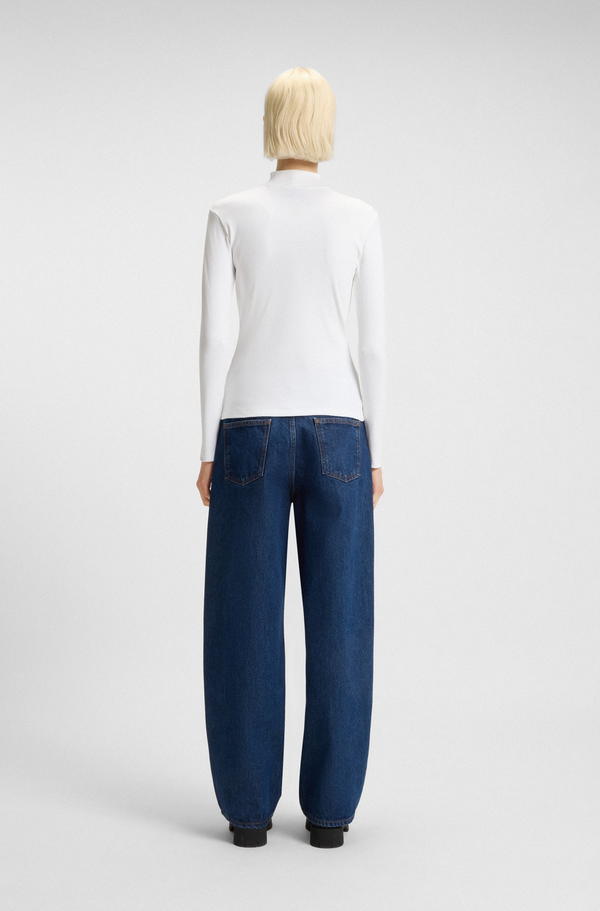 HUGO Blue Longsleeve »Easy Longsleeve_B«, mit Stehkragen