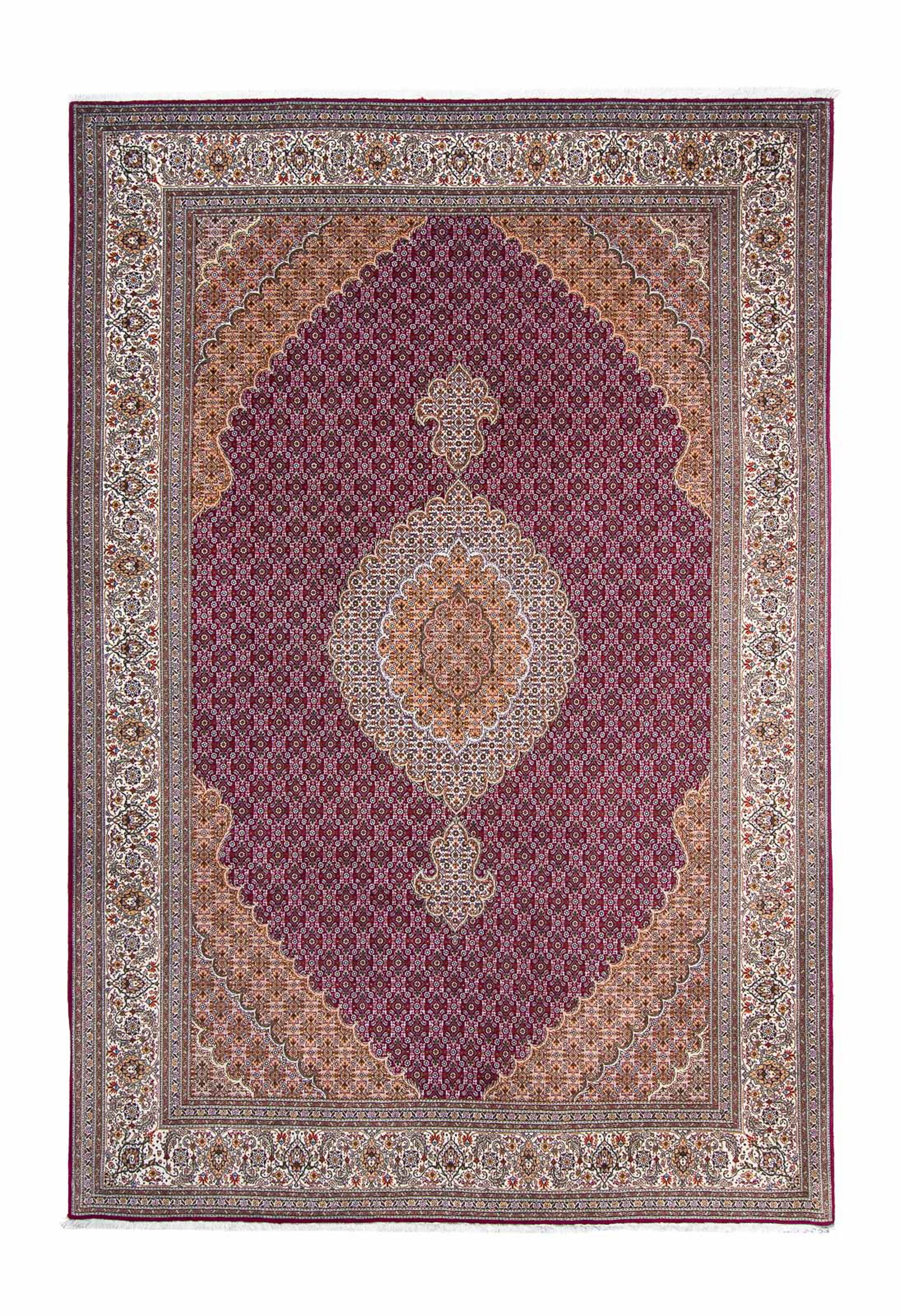 2. Bild von morgenland Orientteppich »Perser - Täbriz - 306 x 205 cm - lila«, rechteckig, Wohnzimmer, Handgeknüpft, Einzelstück mit Zertifikat