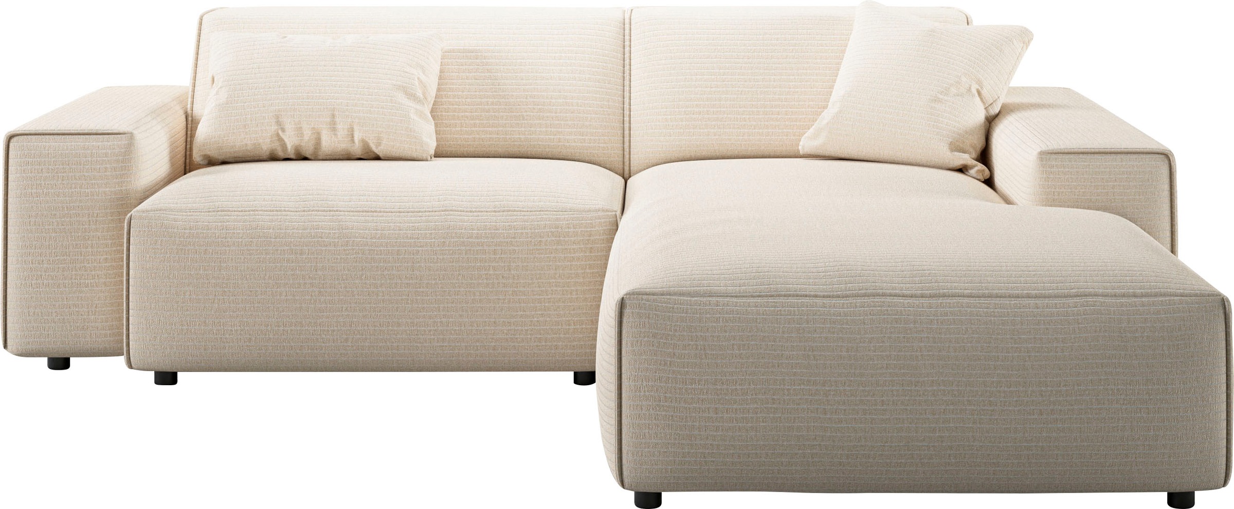 andas Ecksofa »Glimminge L-Form auch in Breitcord, Feincord + Easy care-Bezug,«, Breite 234, Zierkissen