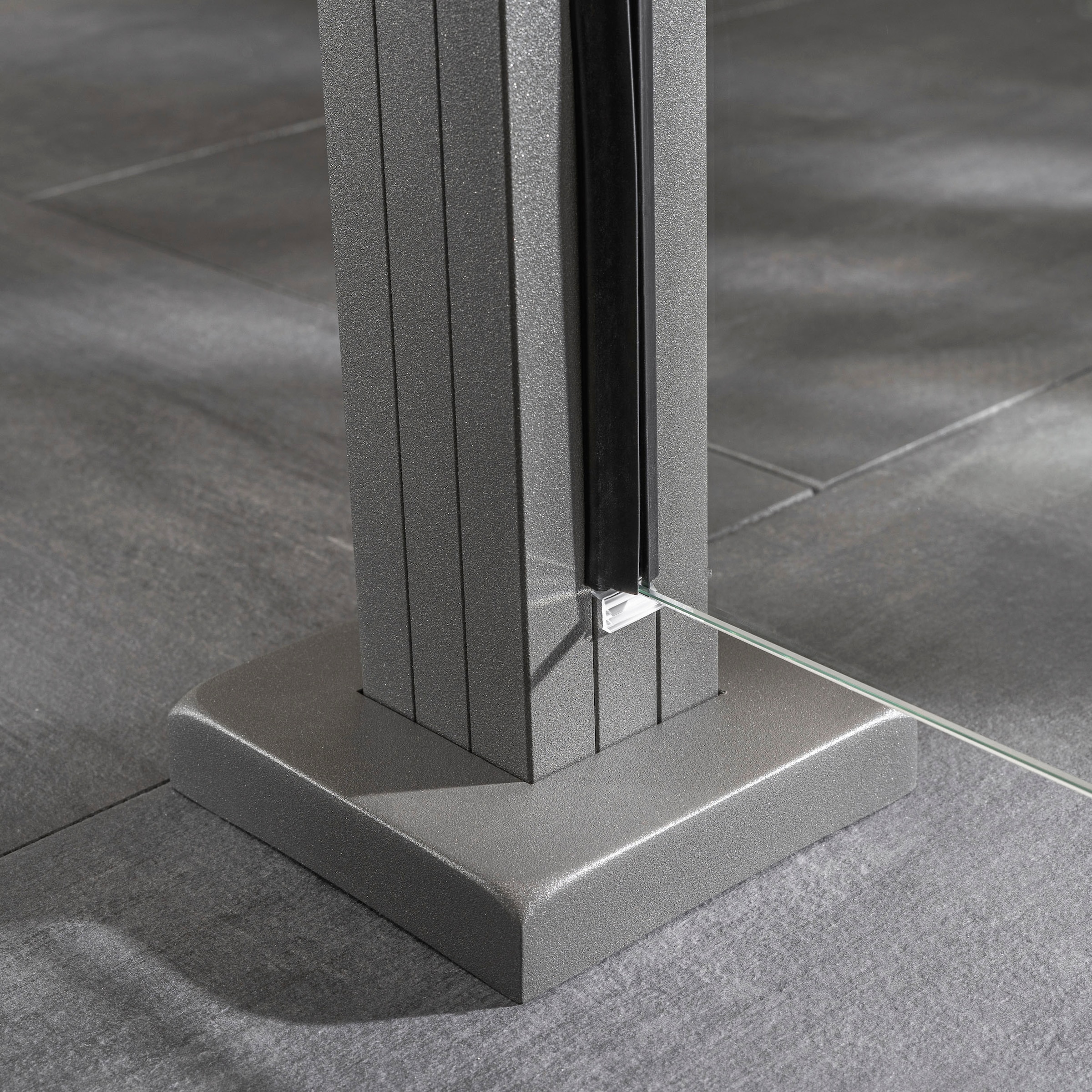 STAKET PRO Zaun Glaszaun, Gesamtlänge: 3,36 m, 4 Pfosten