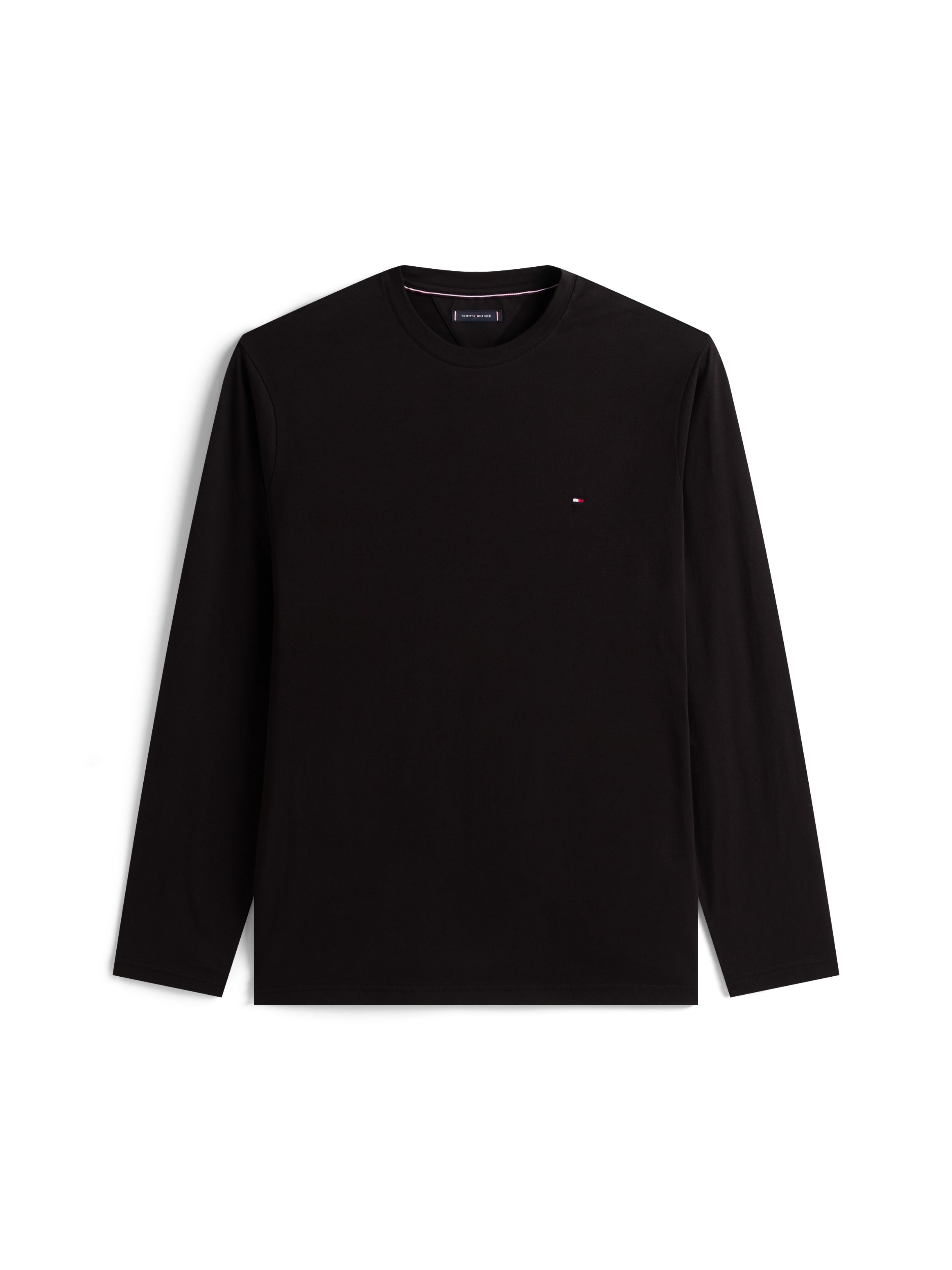 Tommy Hilfiger Big & Tall Longsleeve »BT-STRETCH SLIM FIT TEE-B mit Rundhals und Logo« unifarben, casual, slim fit, Baumwollmix, Rundhals, große Größen