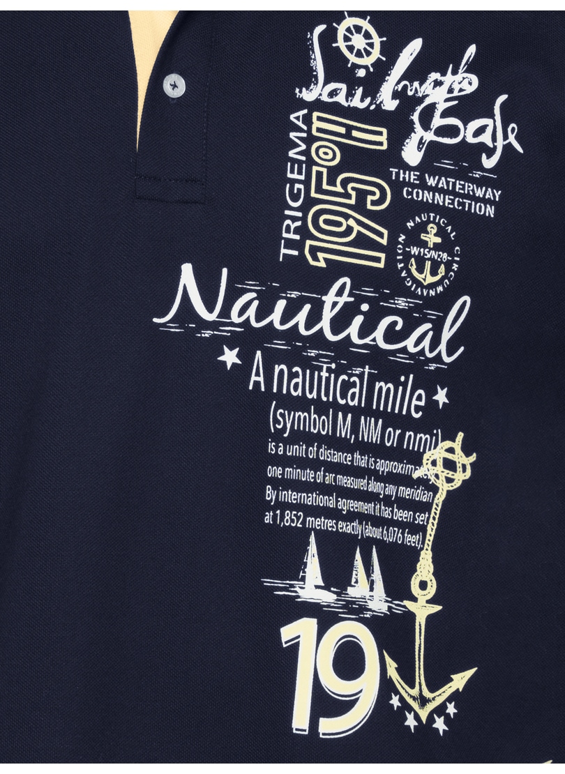 Trigema Poloshirt »TRIGEMA Poloshirt mit maritimem Printmotiv«, (1 tlg.)