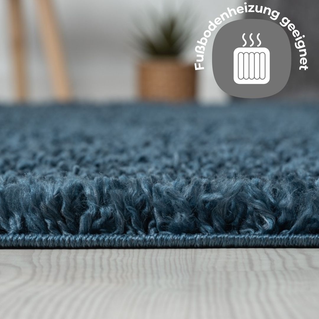 my home Hochflor-Teppich »Banji«, rechteckig, 37 mm Höhe, Uni Farben, weich und flauschig, auch als Läufer & in rund erhältlich