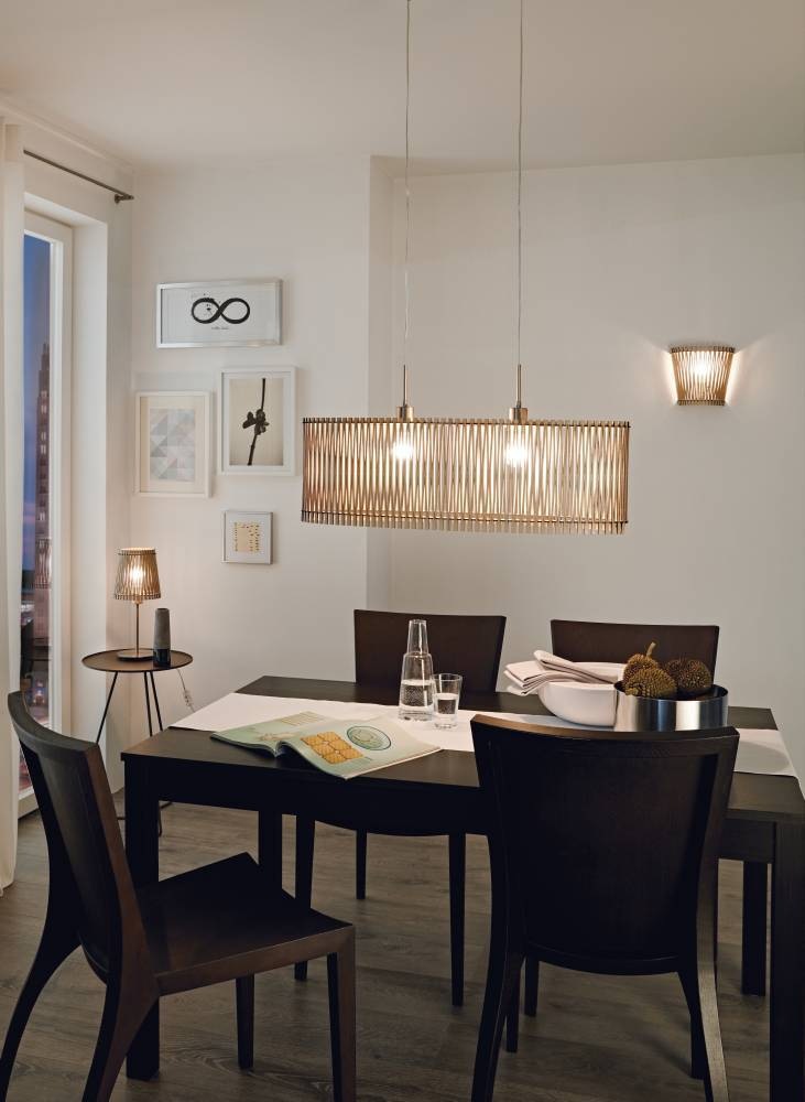 EGLO Wandleuchte »SENDERO«, 1 flammig, Leuchtmittel E27 | ohne Leuchtmittel, Wandleuchte aus Stahl und Holz in Ahorn, Flurlampe in Nickel-Matt, E27