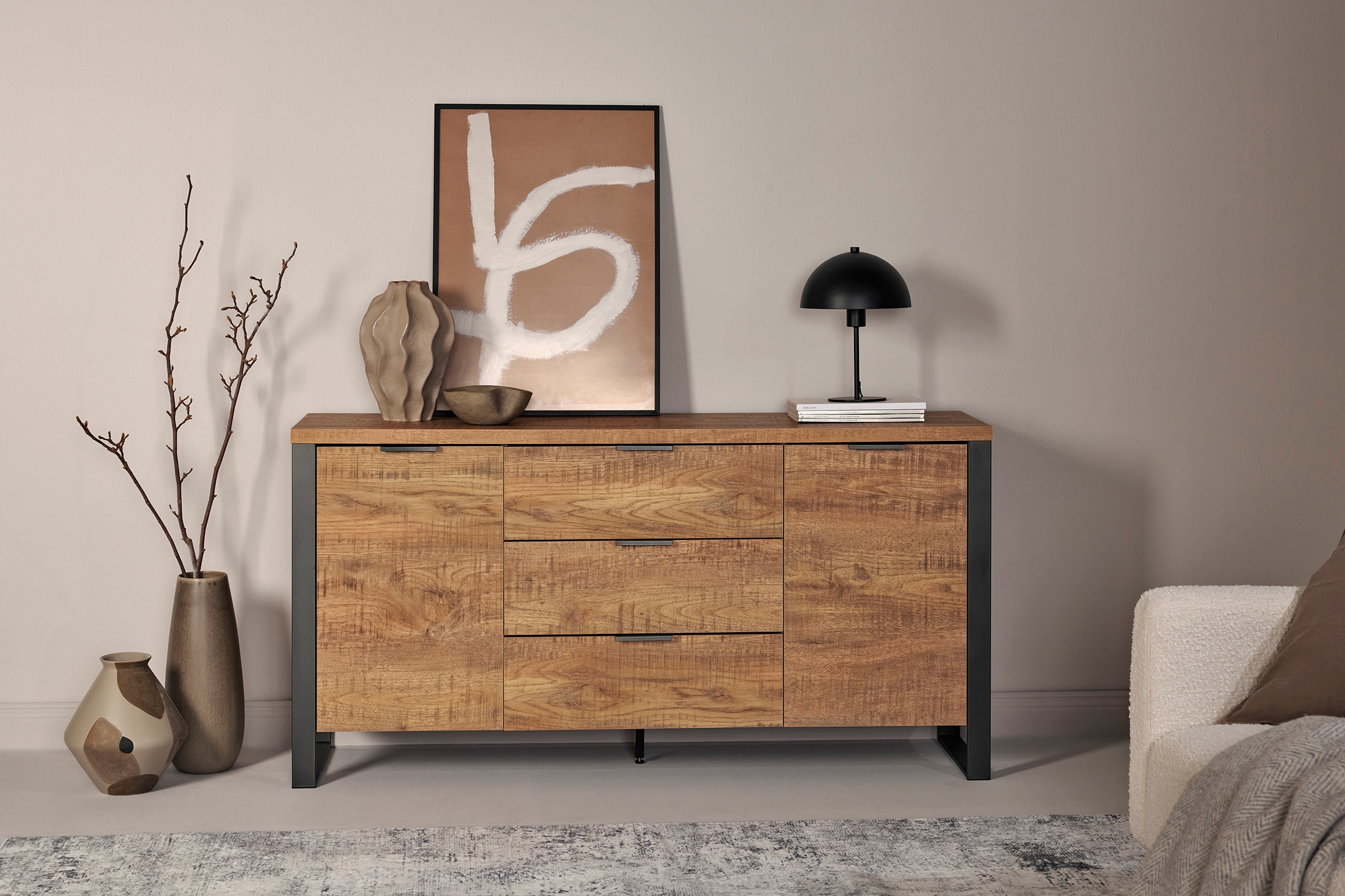Jahnke Sideboard »LOOP SB 150«, (1 St.), mit 2 Türen + 3 Schubladen, Breite ca. 150 cm