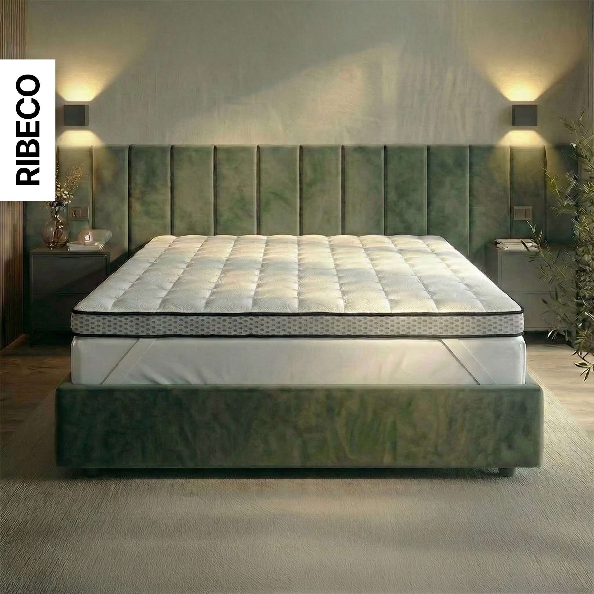 RIBECO Topper »Aaron, Topper 90x200 cm,180x200 cm« Matratze, Boxspringbett geeignet, ergonomisch, Made in EU
