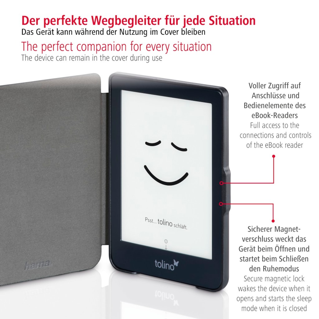 Hama E-Reader-Hülle »E-Reader Tasche«, für Tolino Shine 3, Schwarz