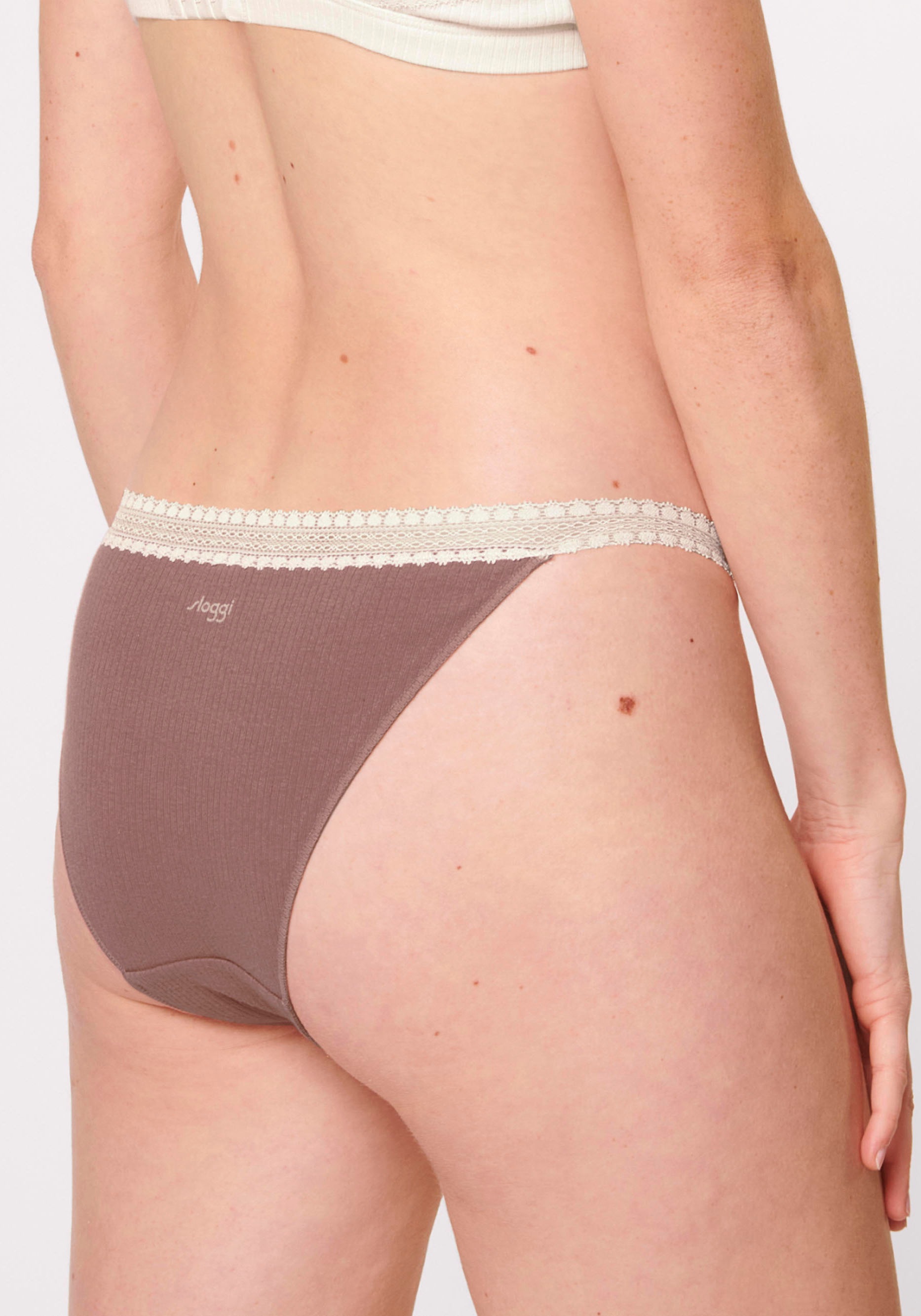 sloggi Slip »GO Ribbed R Tanga C2P«, (2er Pack), Rippstruktur