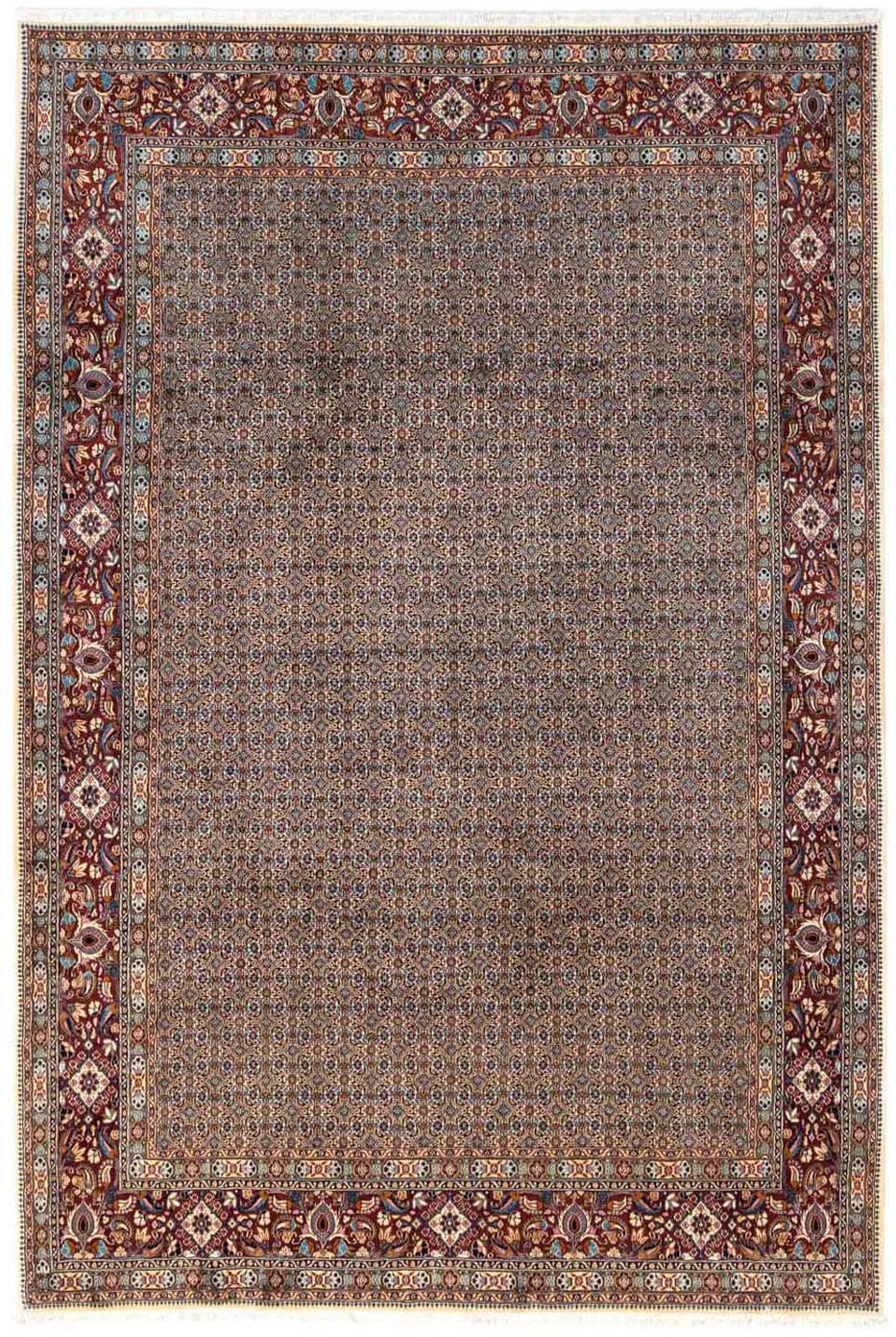 morgenland Wollteppich »Abadeh Medaillon Blu scuro 151 x 99 cm«, rechteckig günstig online kaufen