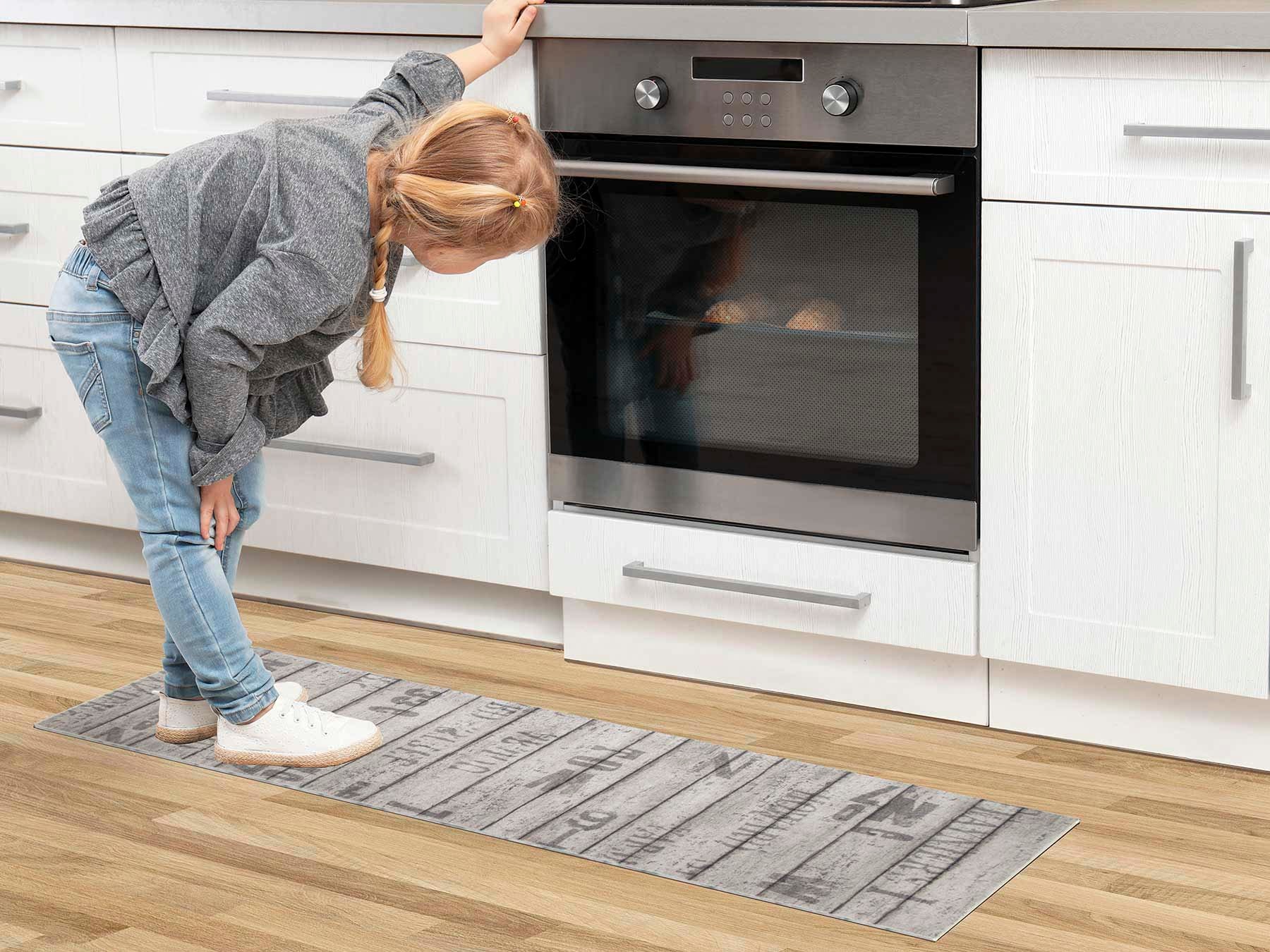 Primaflor-Ideen in Textil Küchenläufer »WOOD« rechteckig 6,5 mm Höhe Holz Motiv, Größe 50x150 cm, rutschhemmend, waschbar, Küche