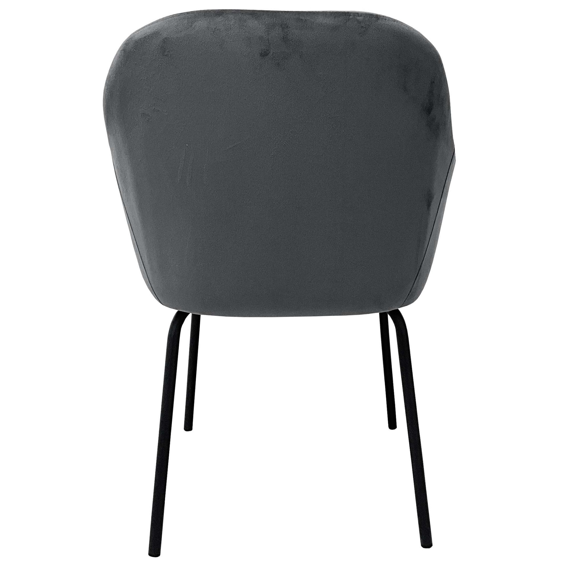 OTTO home Esszimmerstuhl »Dannika« (Set) 2 Stk.pflegeleichter Veloursstoff, schwarze Metallbeine, Sitzbreite 41 cm