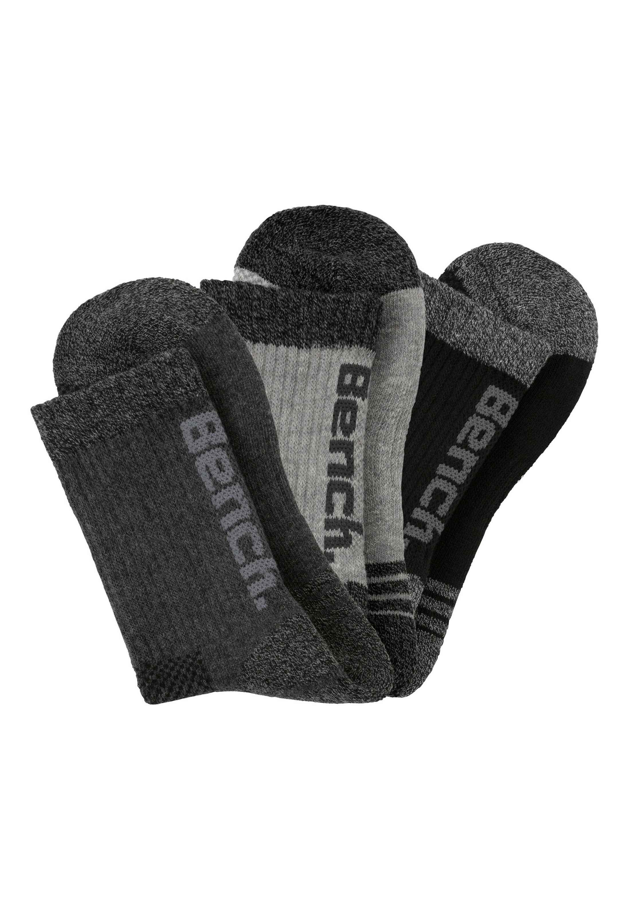 Bench. Tennissocken, (Packung, 3 Paar), mit Pikeestruktur und Mittelfußgummi