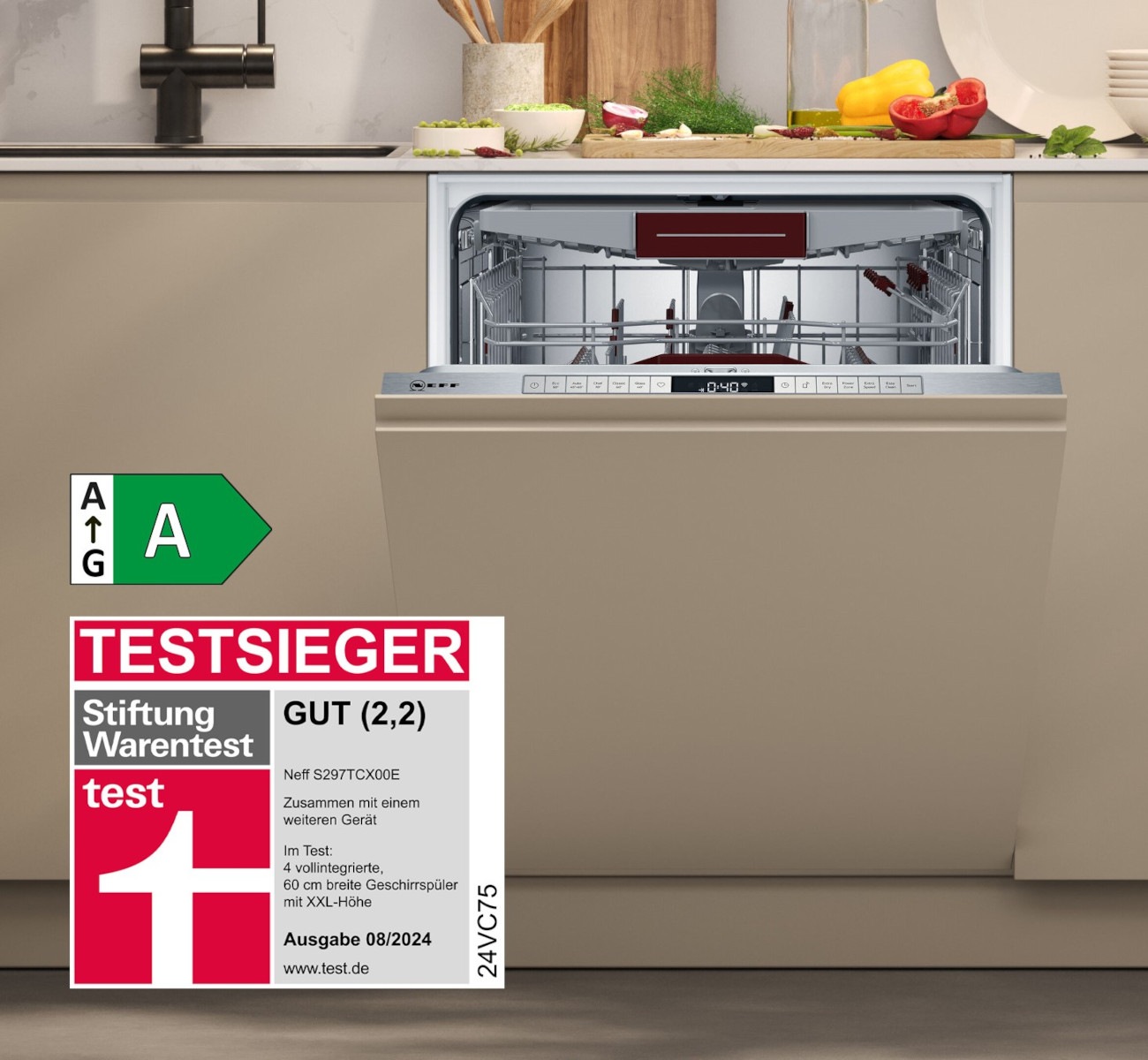 NEFF vollintegrierbarer Geschirrspüler XXL, N 70 »S297TCX00E«, 14 Maßgedeck günstig online kaufen