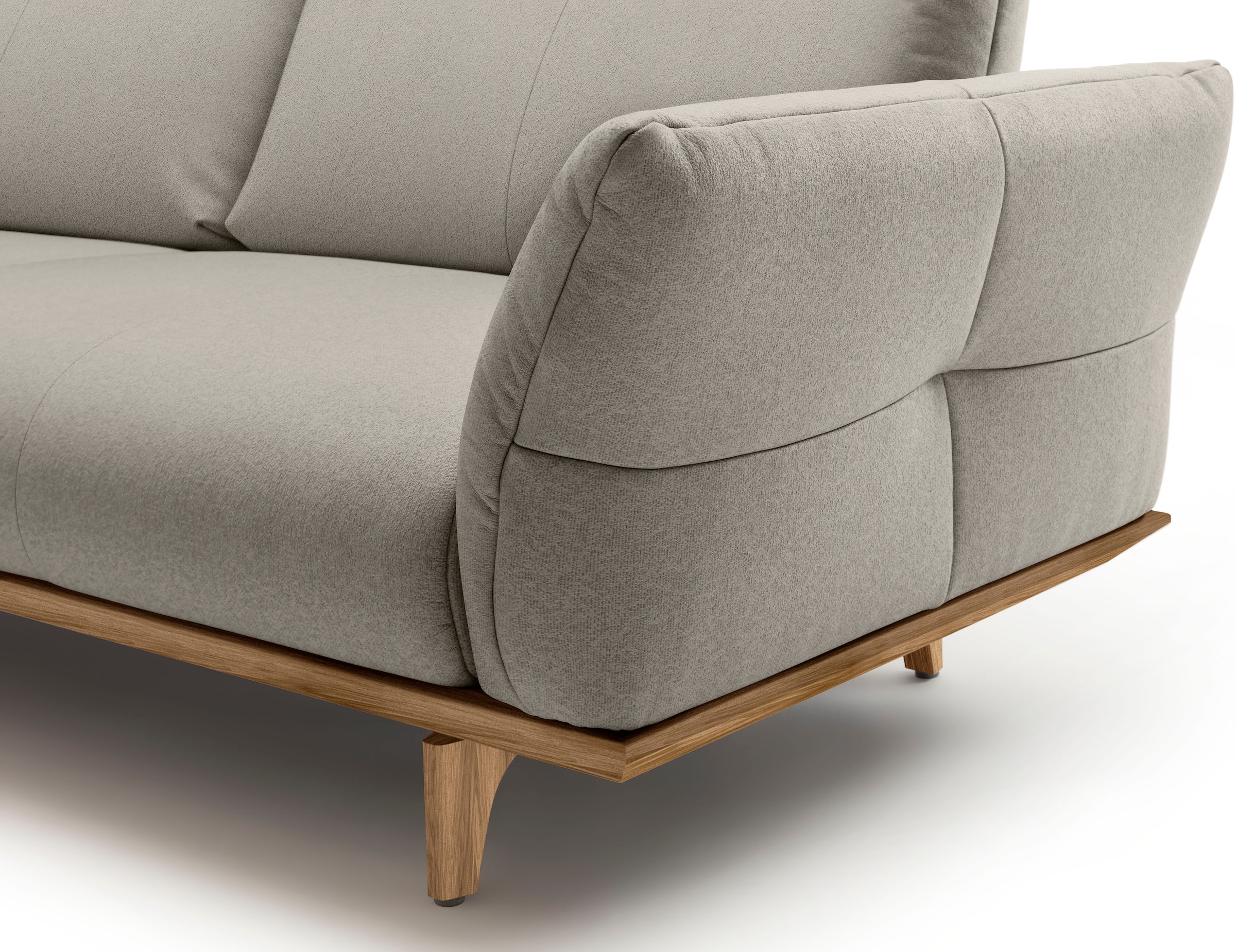 Creation BY ROLF BENZ 4-Sitzer »CR.460« Sockel in Nussbaum, Füße Nussbaum, Breite 248 cm