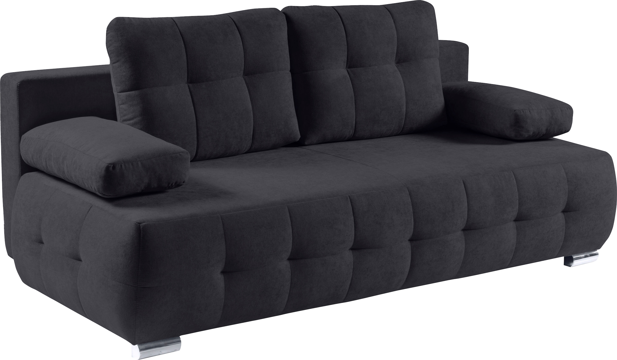 WERK2 Schlafsofa »Indigo 205 cm Bettsofa mit Bettkasten modern und bequem« Luxus-Microfaser weich, Schlaffunktion, Bettkasten