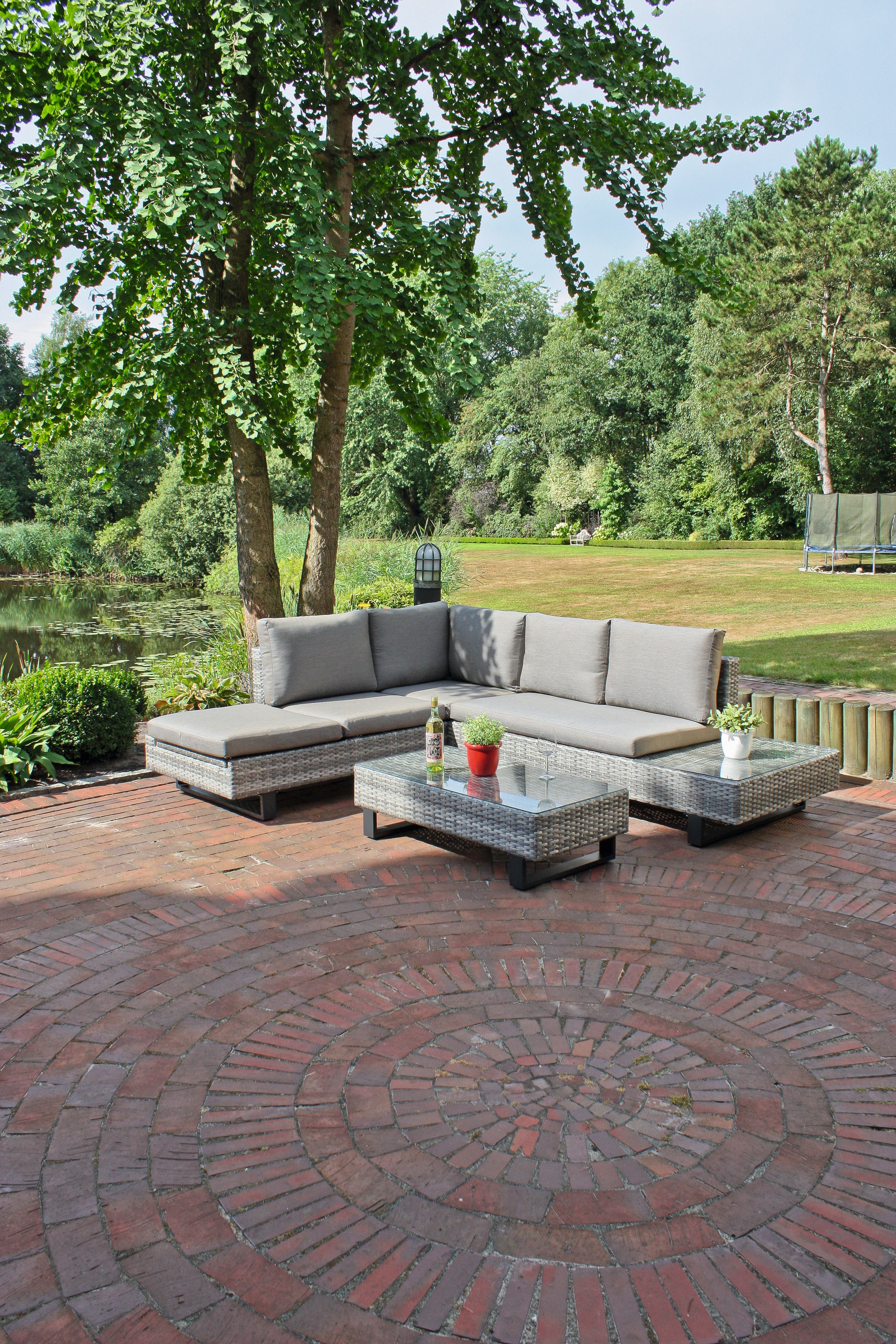 Garden Pleasure Gartenlounge-Set », Lounge-Eckgruppe »CADIZ««, (3 tlg.), 2 Sofas, Tisch LxB: 110x55 cm