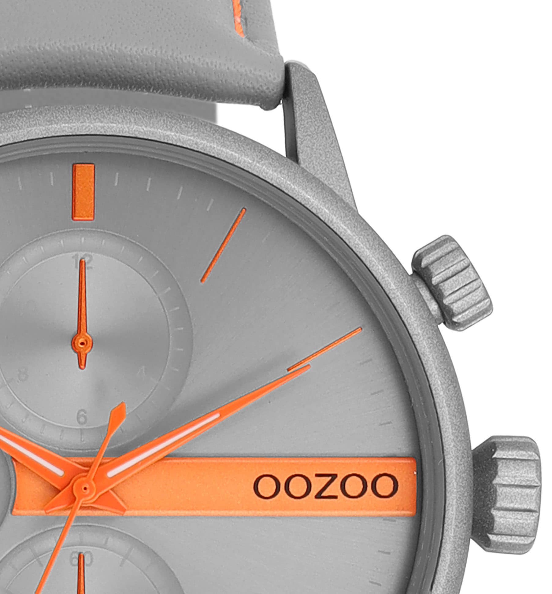 OOZOO Quarzuhr, Armbanduhr, Herrenuhr, Lederarmband, Chrono-Look