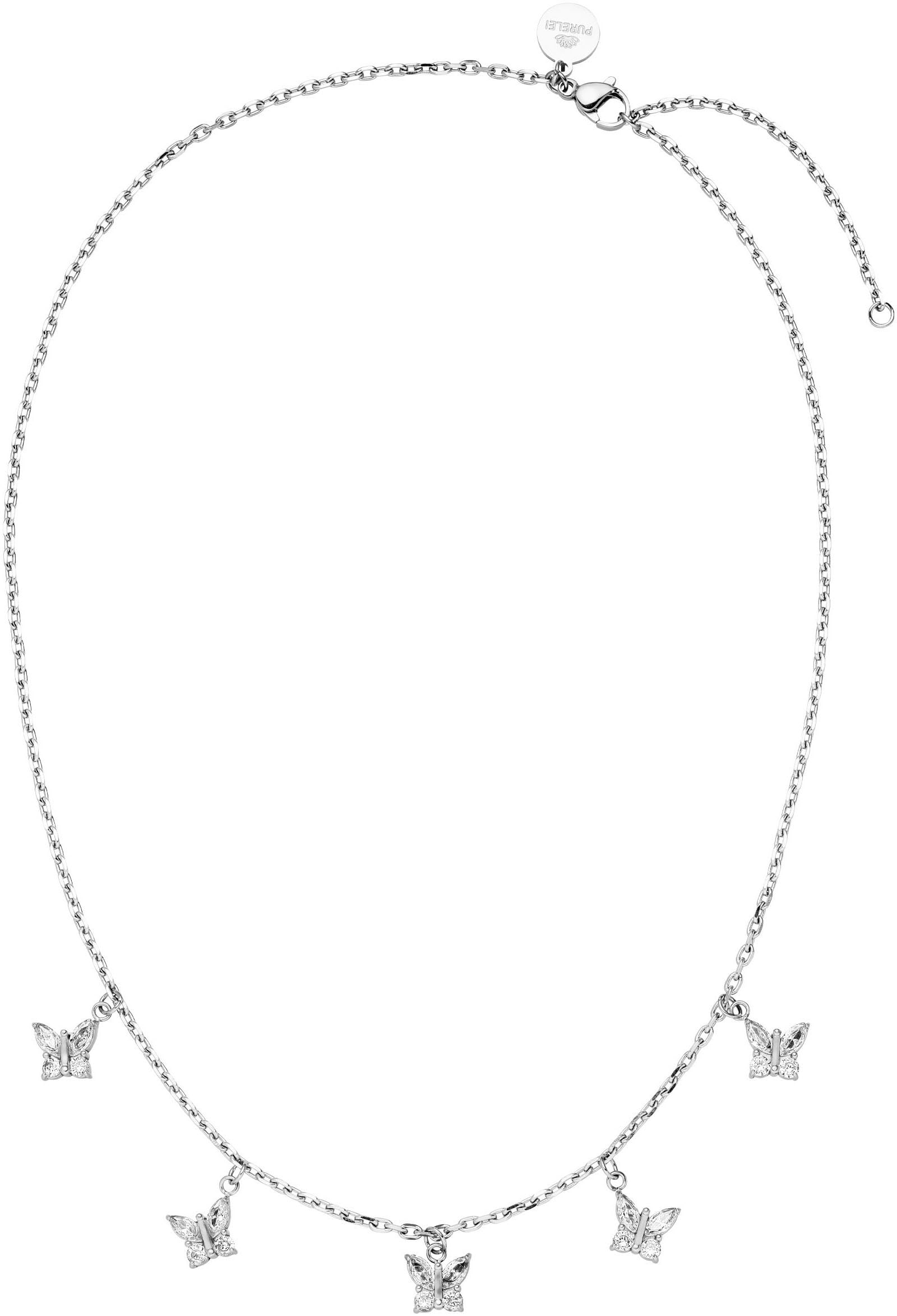 Purelei Kette mit Anhänger »Schmuck Geschenk Butterfly Schmetterling« mit Zirkonia (synth.)
