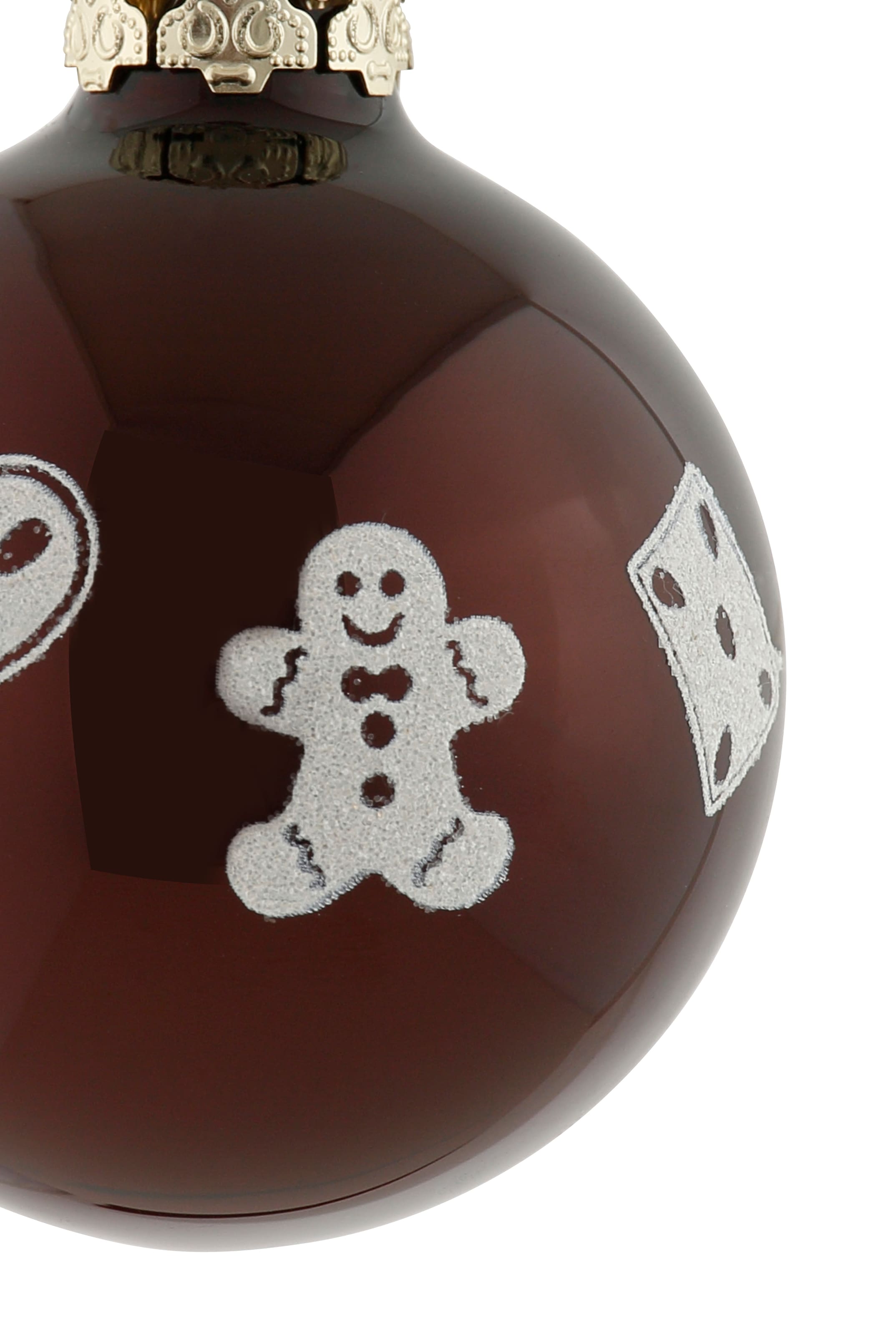Home affaire Weihnachtsbaumkugel »Casenda, Cappuccino, Weihnachtsdeko, Christbaumschmuck aus Glas«, (Set, 18 St.), Christbaumkugeln mit Motiv, 18-teilig, Ø 6 cm, 7 cm, 8 cm