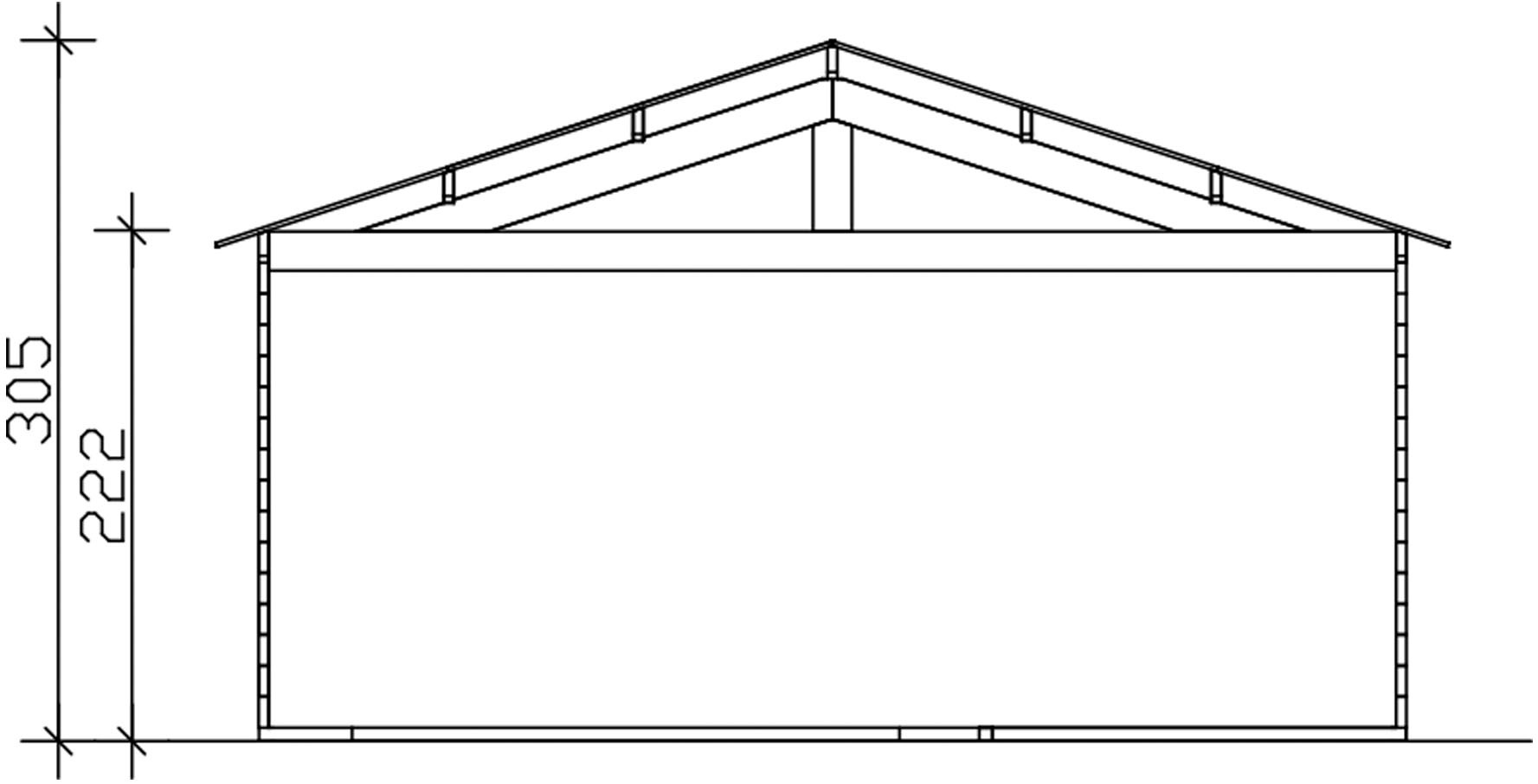 Skanholz Garage »Varberg 2«, 500 x 525 cm