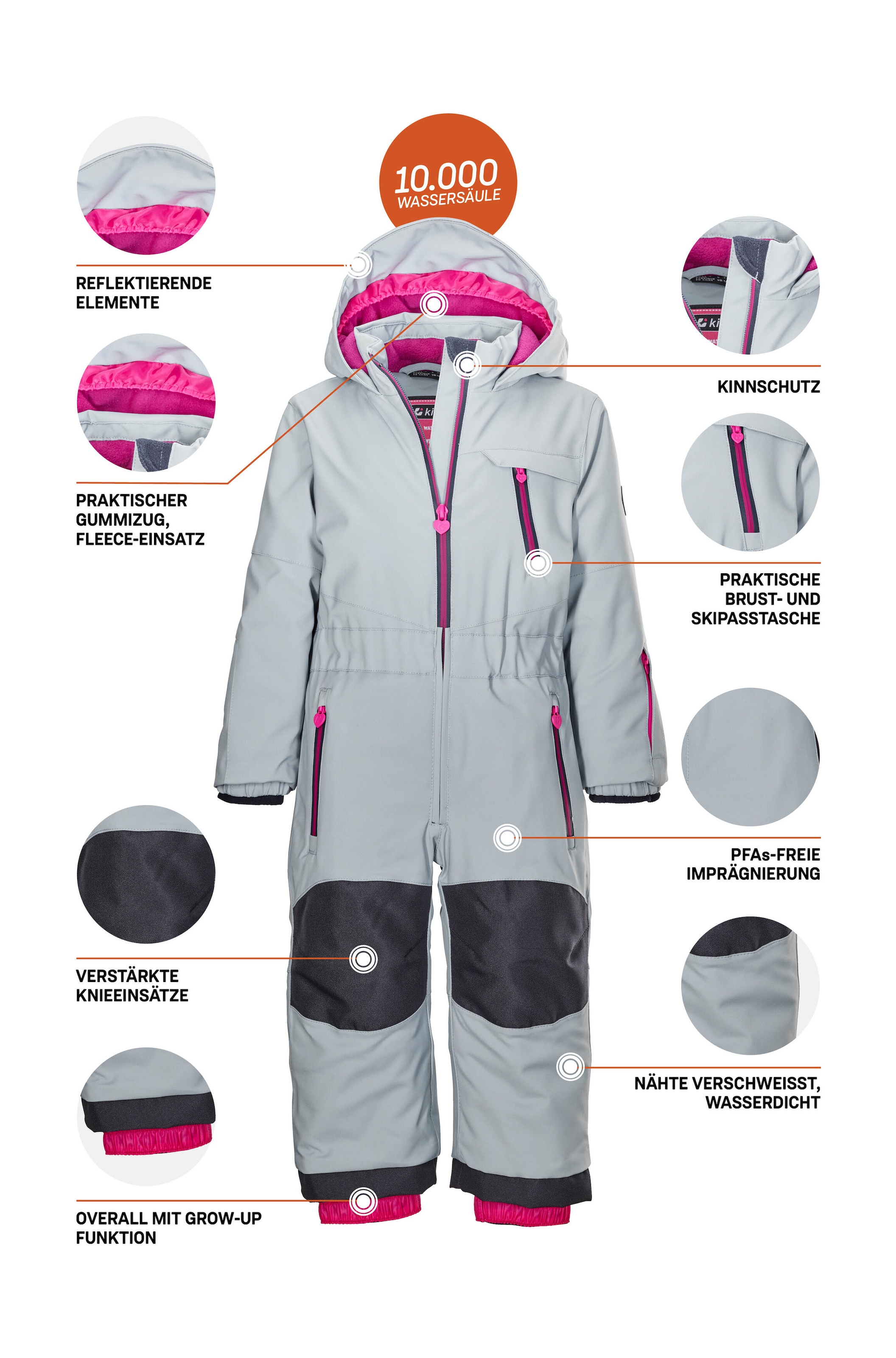 Killtec Skianzug »KW 102 MNS ONPC« Skioverall: wind-u wasserdicht, Fleecefutter, verlängerbar