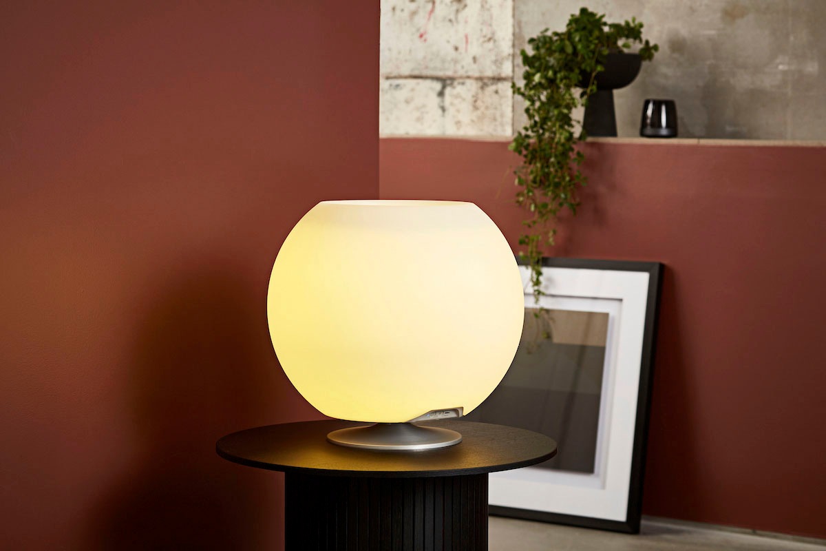 kooduu LED Tischleuchte »Sphere«, 1 flammig, Leuchtmittel LED-Board | LED fest integriert, Sekt-/Getränkekühler, Bluetooth Lautsprecher, koppelbar, TWS-Stereo