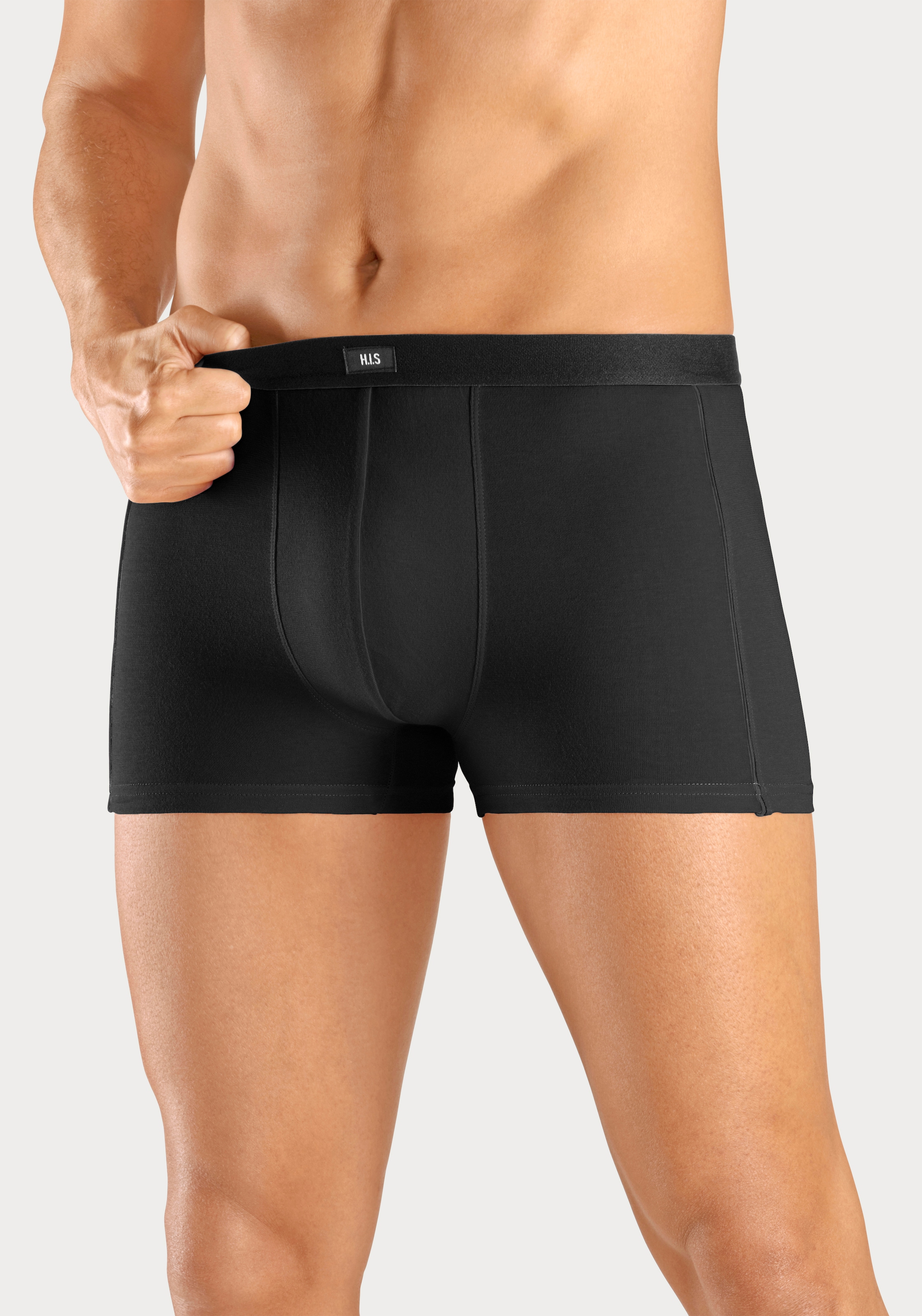 H.I.S Boxer »Boxershorts für Herren«, (Packung, 3 St.), mit schmalen Piping an den Seiten