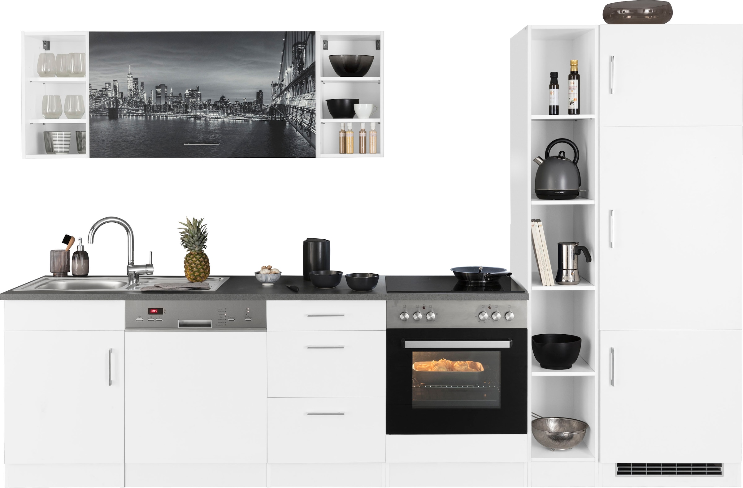 KOCHSTATION Küchenzeile »KS-Paris – Küchen mit einzigartigen Fotomotiven au günstig online kaufen