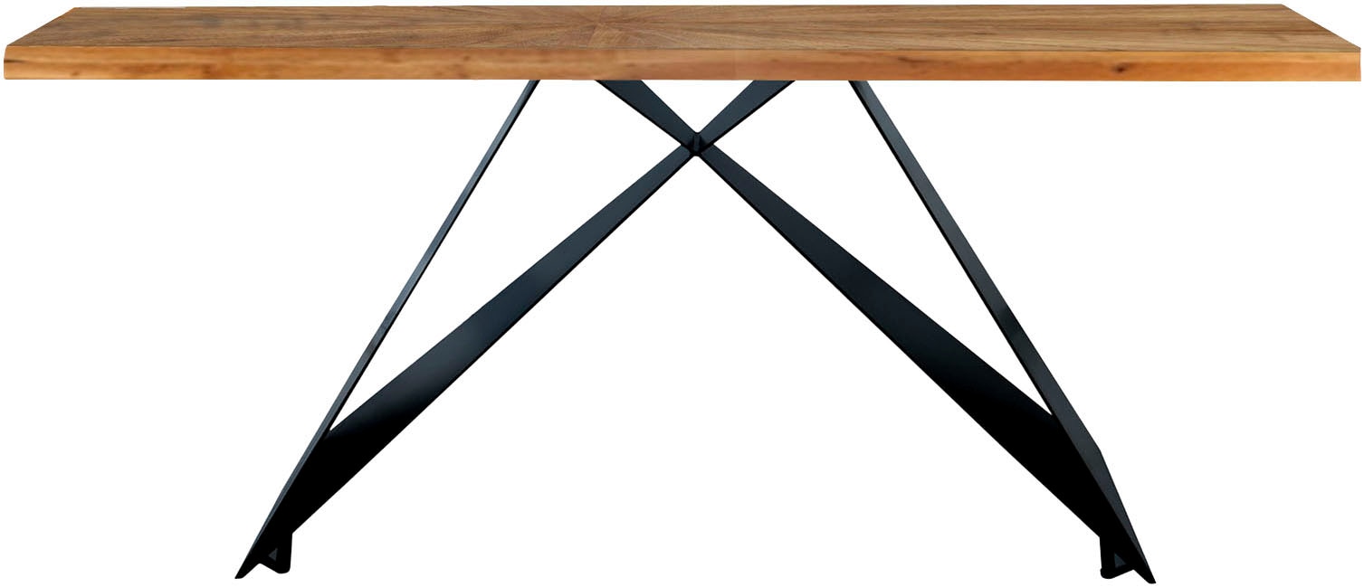 SIT Esstisch »Chur aus Teak mit 50-mm-Platte & Sonnendesign & Cross-Base-Gestell« 1 Stk. tlg. 50-mm-Teakplatte mit außergewöhnlichem Sonnendesign