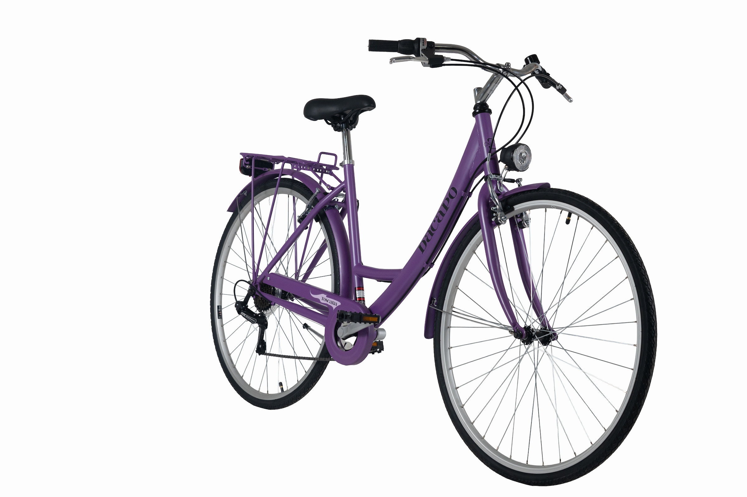 Dacapo Cityrad »DaCapo Damenrad 28'' Toscana Lila 6 Gänge RH 48 cm« 6 Gang Shimano Tourney Schaltwerk Kettenschaltung