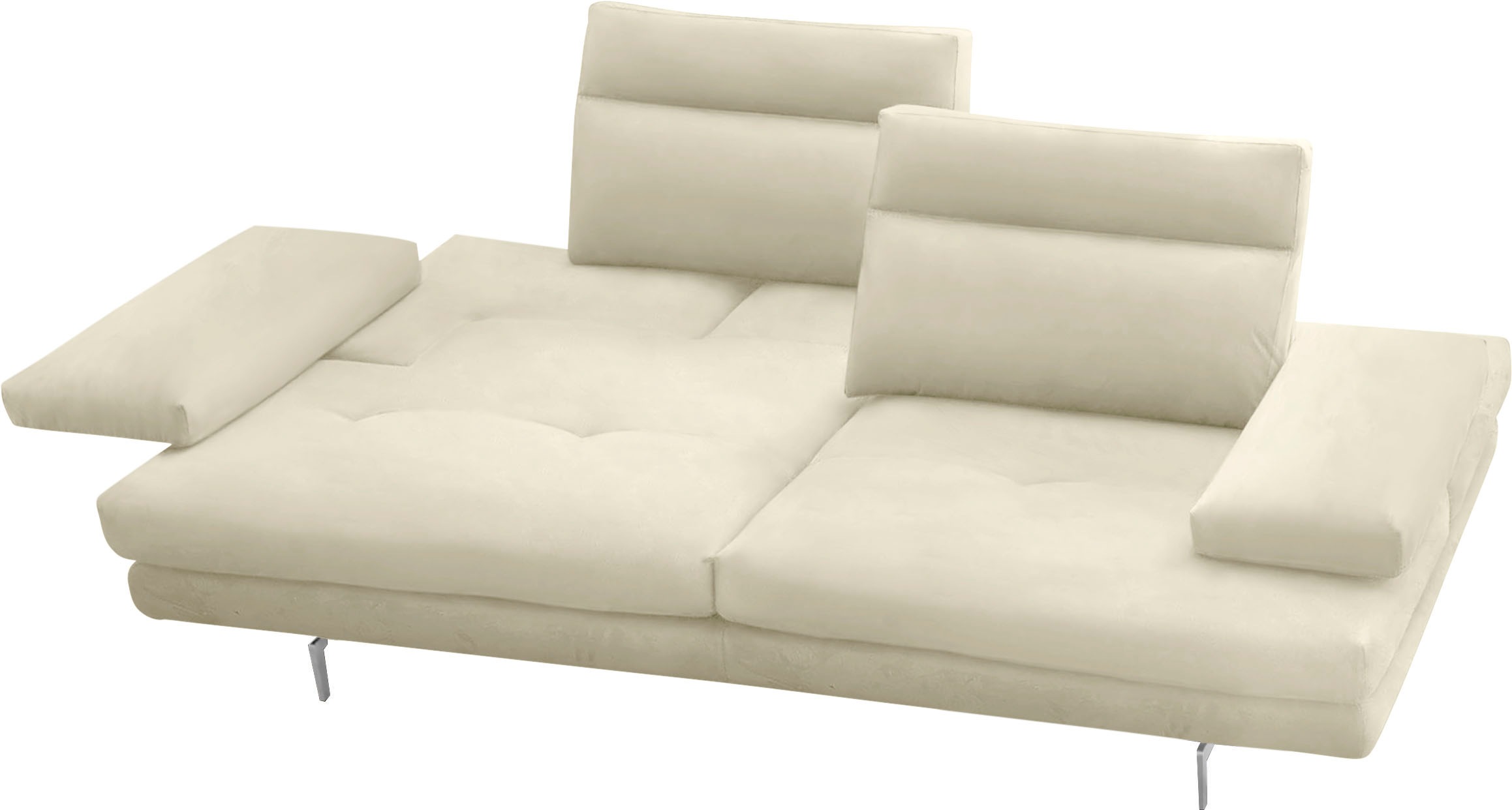 CALIA ITALIA 3,5-Sitzer »Toby Wing, italienisches Designsofa mit erstklassigem Sitzkomfort«, inklusive Sitztiefenverstellung, Füße in Chrom glänzend