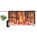 my home Scheibengardine »Lichterhaus«, (1 St.), mit Weihnachtsmotiv HxB: 45x120, mit LED-Beleuchtung