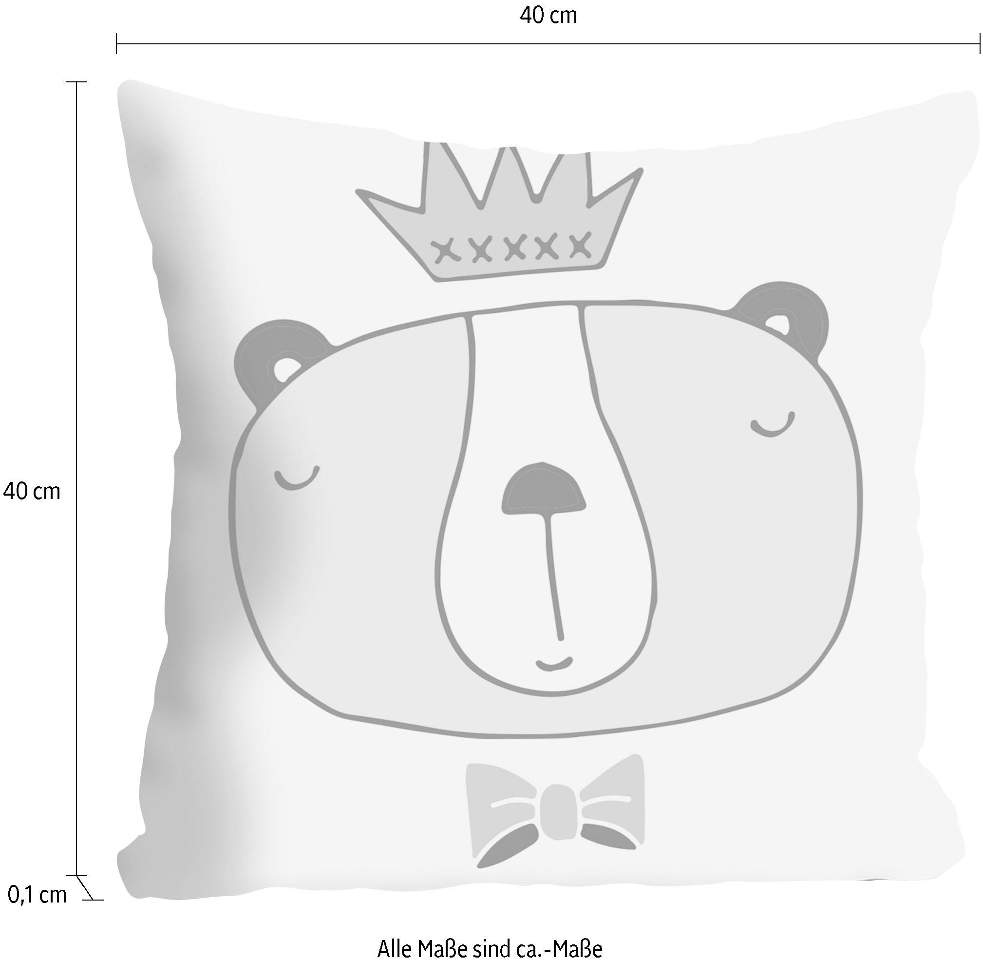 queence Dekokissen »»King«« Kissenhülle ohne Füllung, 1 Stück