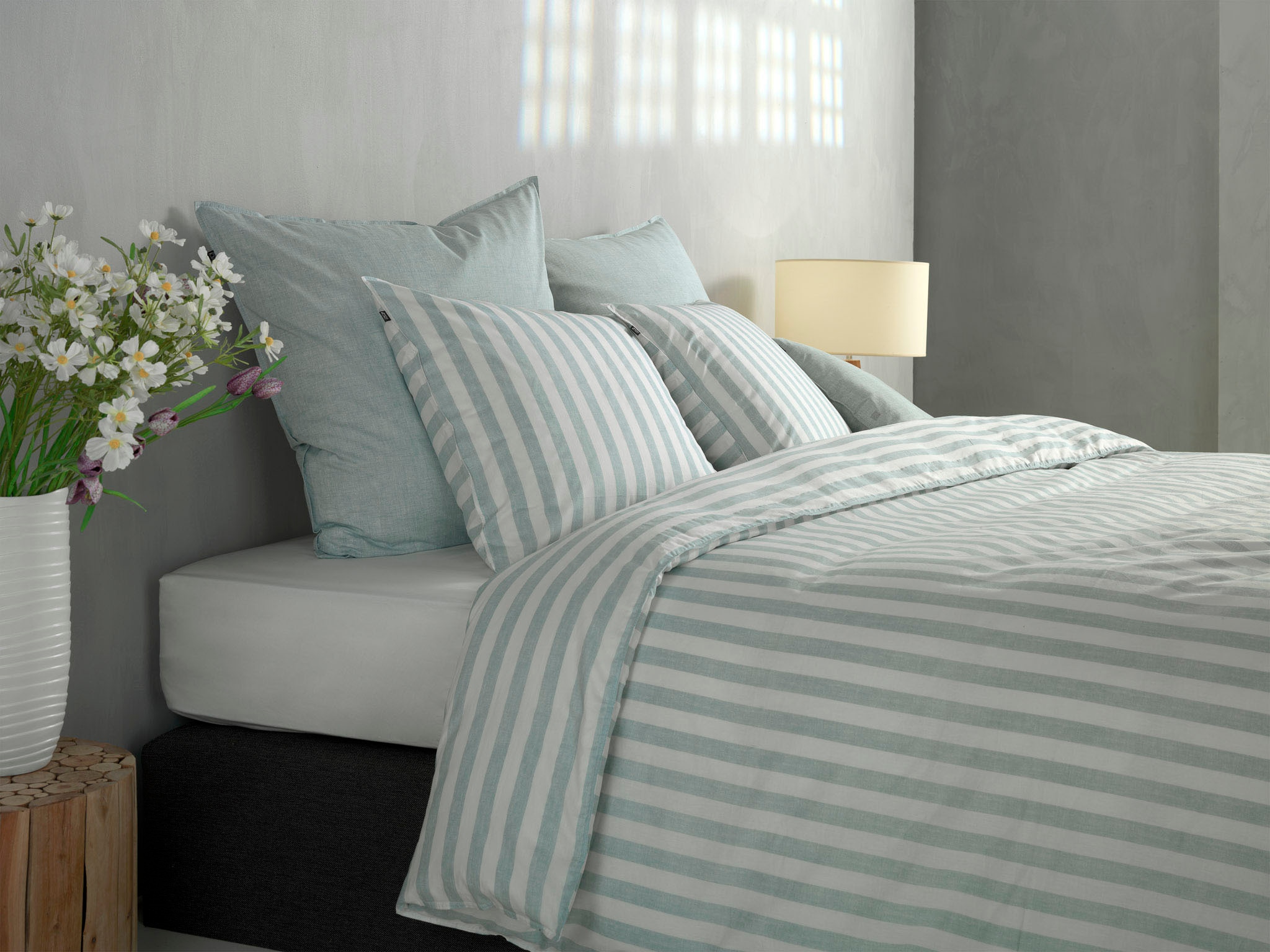 ZO HOME Bettwäsche »Banda-di-Lino« 2 Stk. tlg. Bettwäsche aus 100% Baumwolle, hochwertiges Renforcé