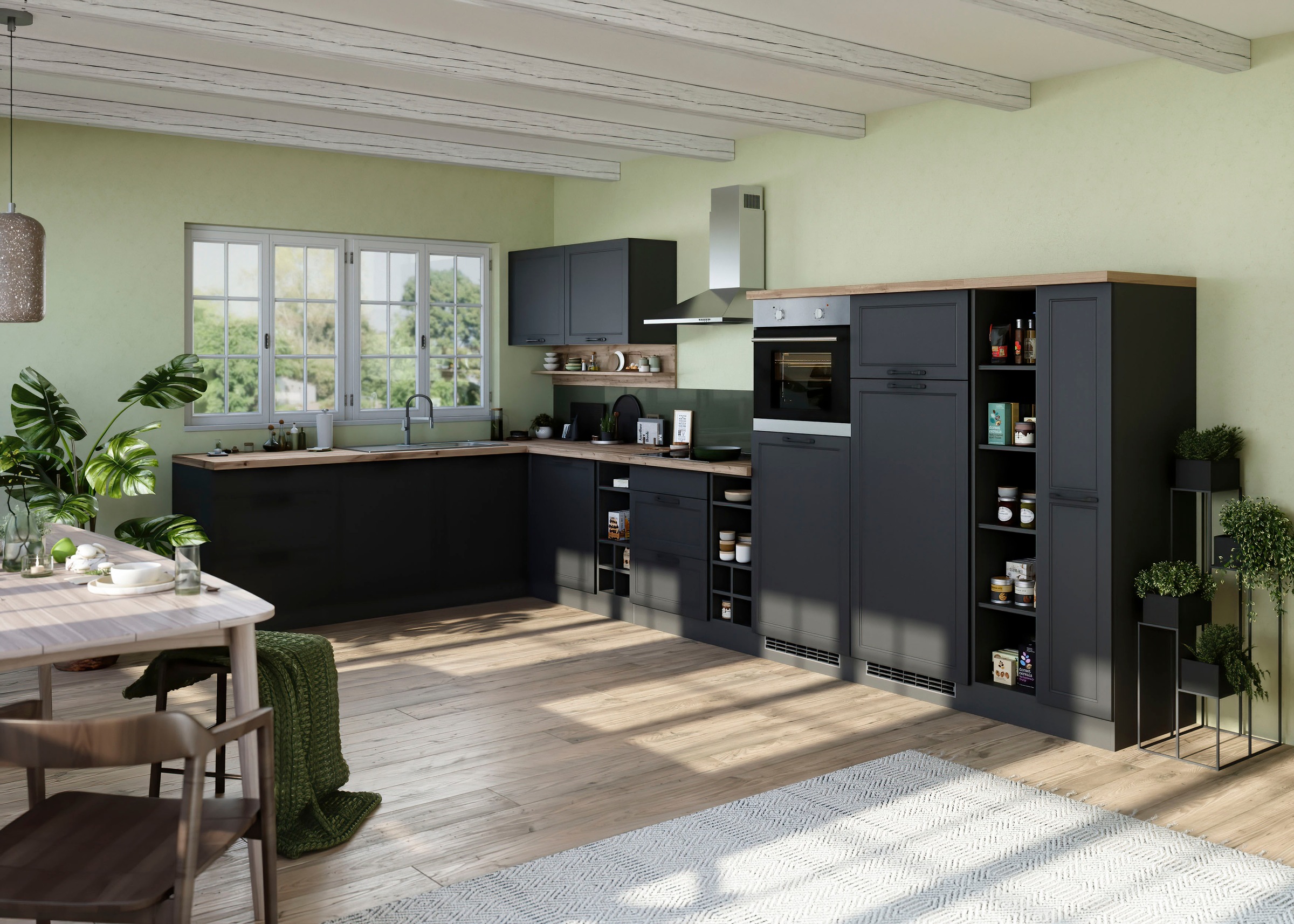 KOCHSTATION Winkelküche »KS-Lana«, Stellbreite 240/420 cm, wahlweise mit E-Geräten
