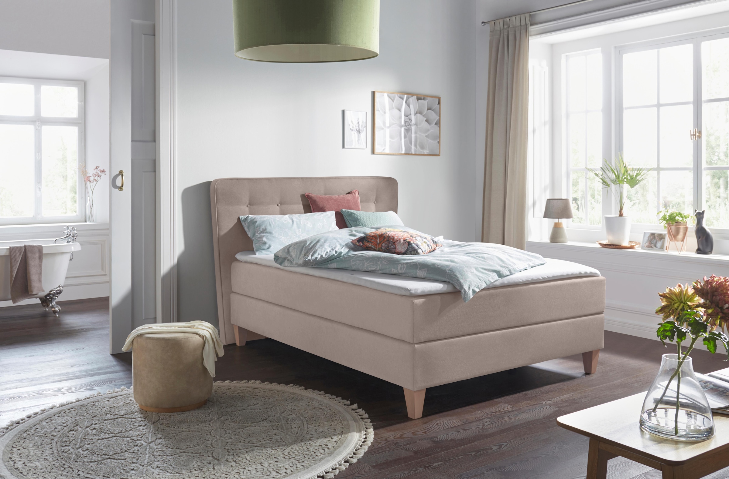 Home affaire Boxspringbett »Ascola«, incl. Topper, 5, Breiten, 3 Ausführungen, 2 Härtegrade