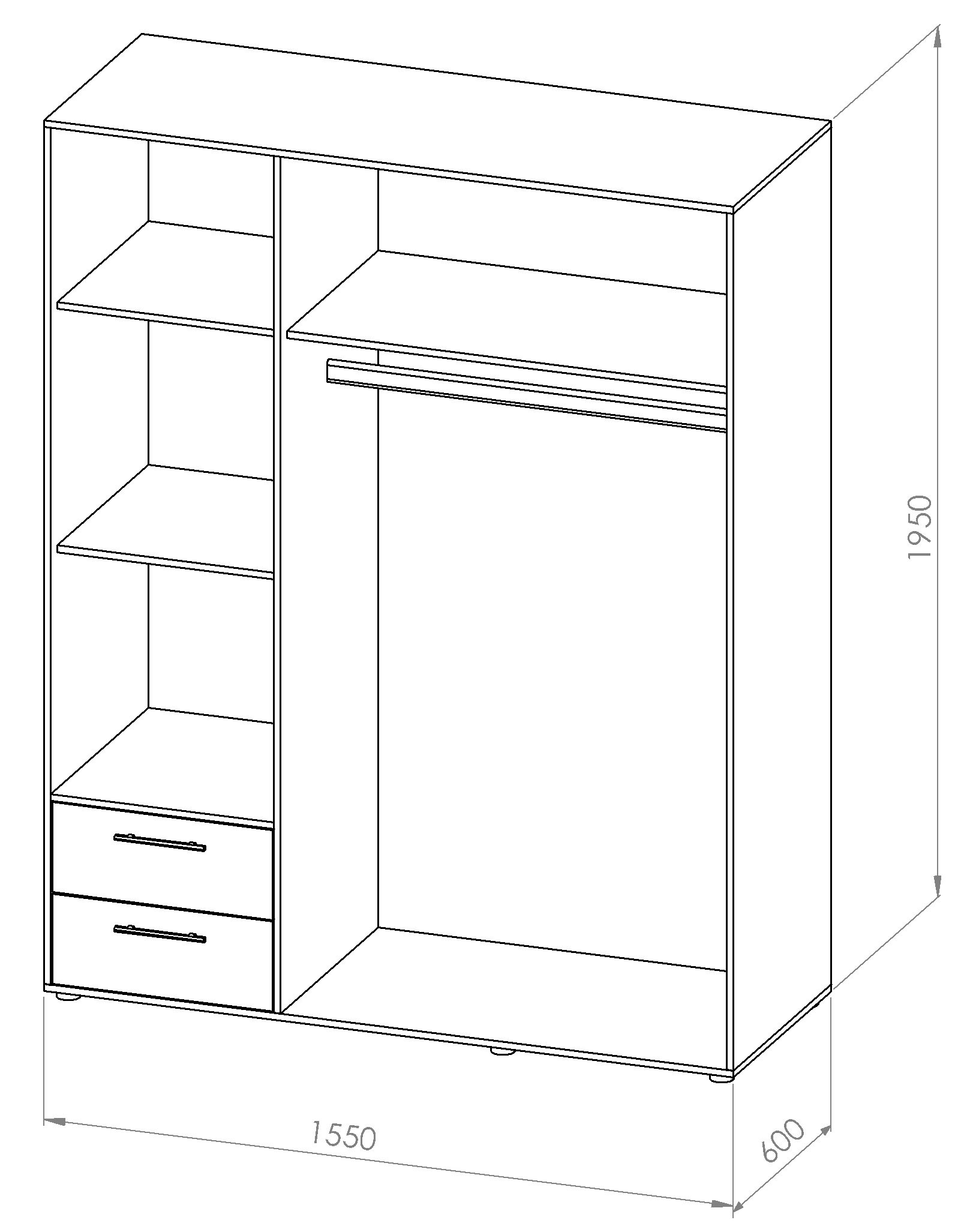 Schlafkontor Kleiderschrank »Valencia«