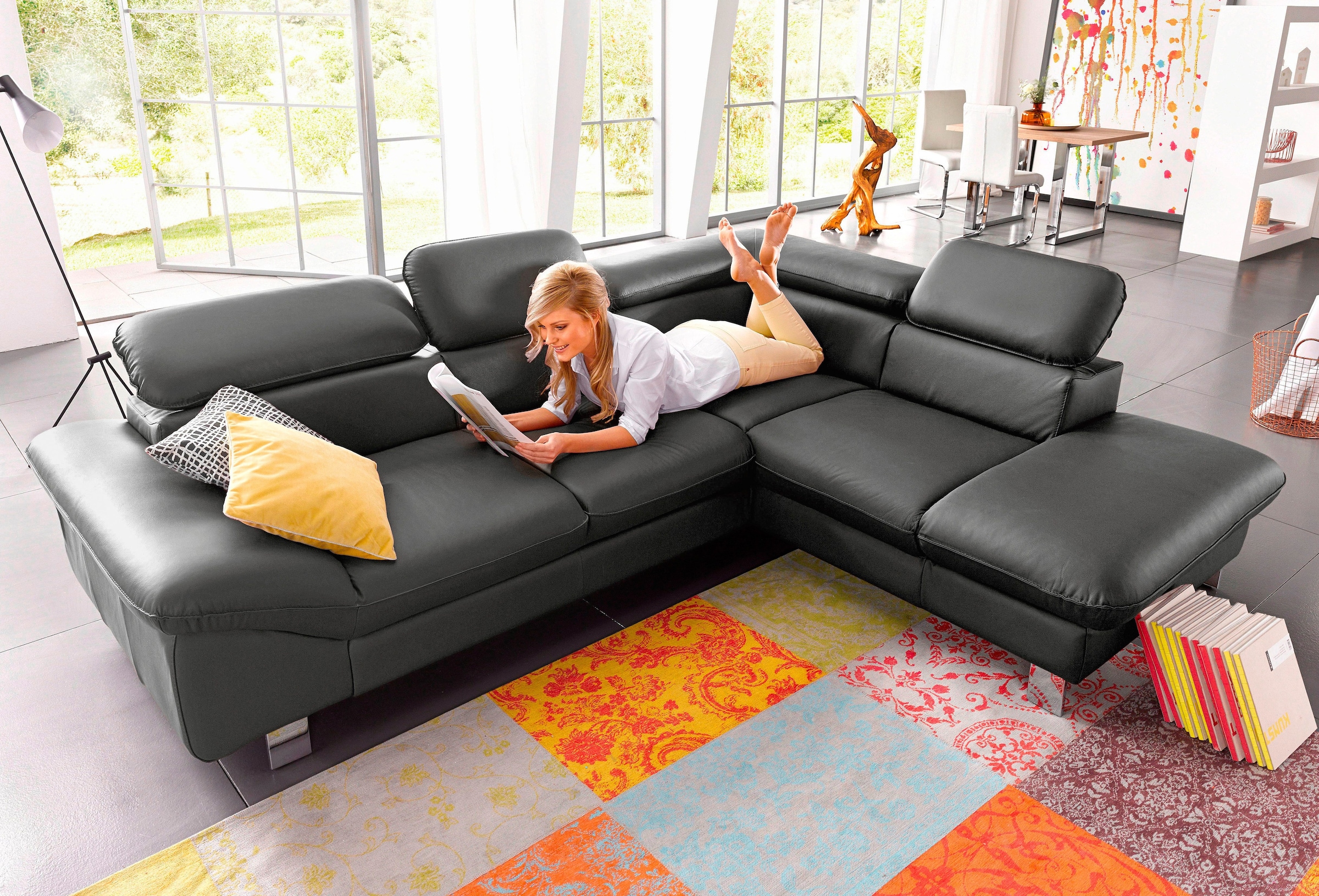 COTTA Ecksofa "Driver L-Form" mit Kopfteilverstellung, wahlweise mit Bettfu günstig online kaufen