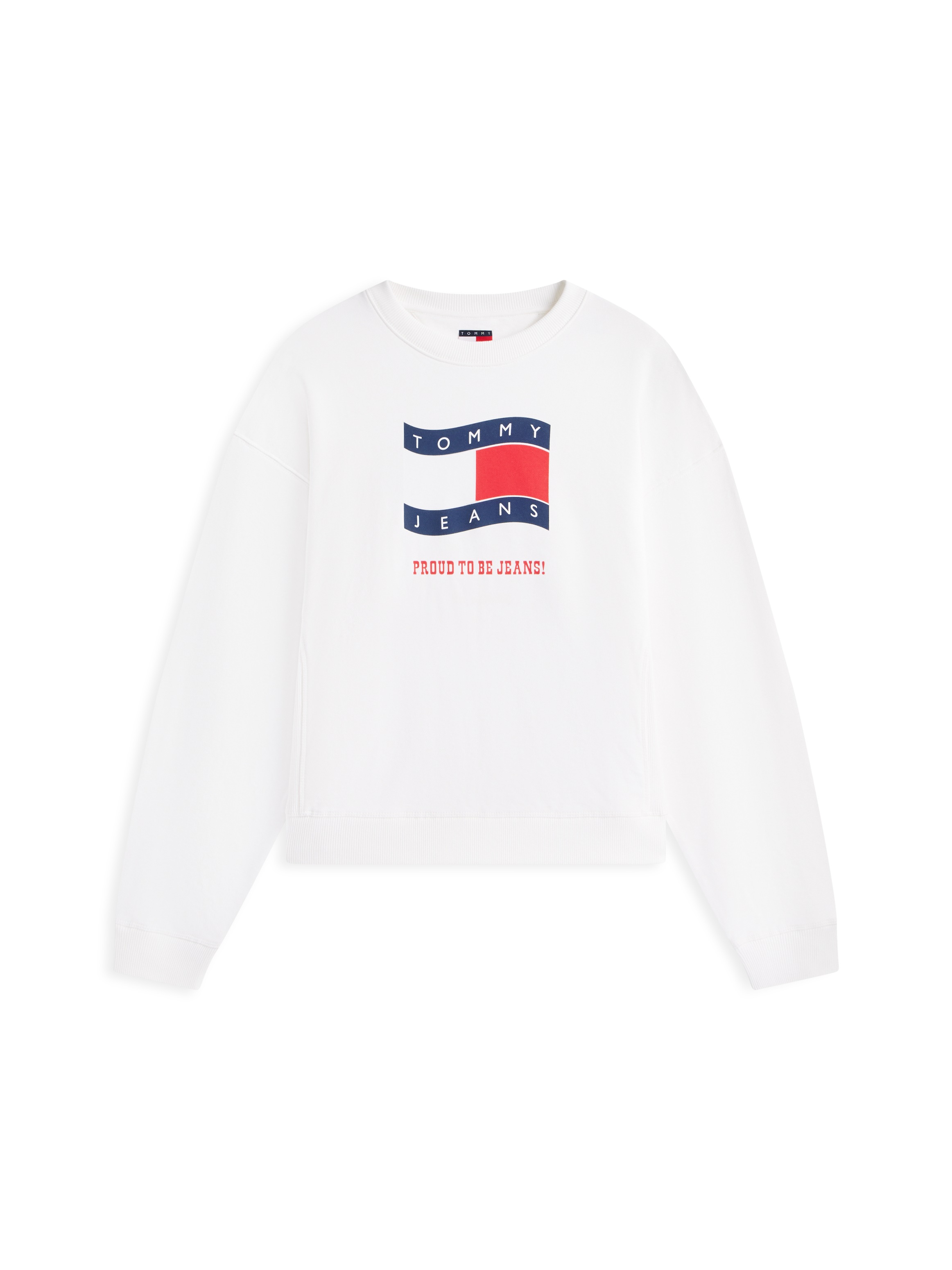 Tommy Jeans Sweatshirt »TJW BXY WAVY FLAG CREW EXT«, Boxy Fit mit Rundhals
