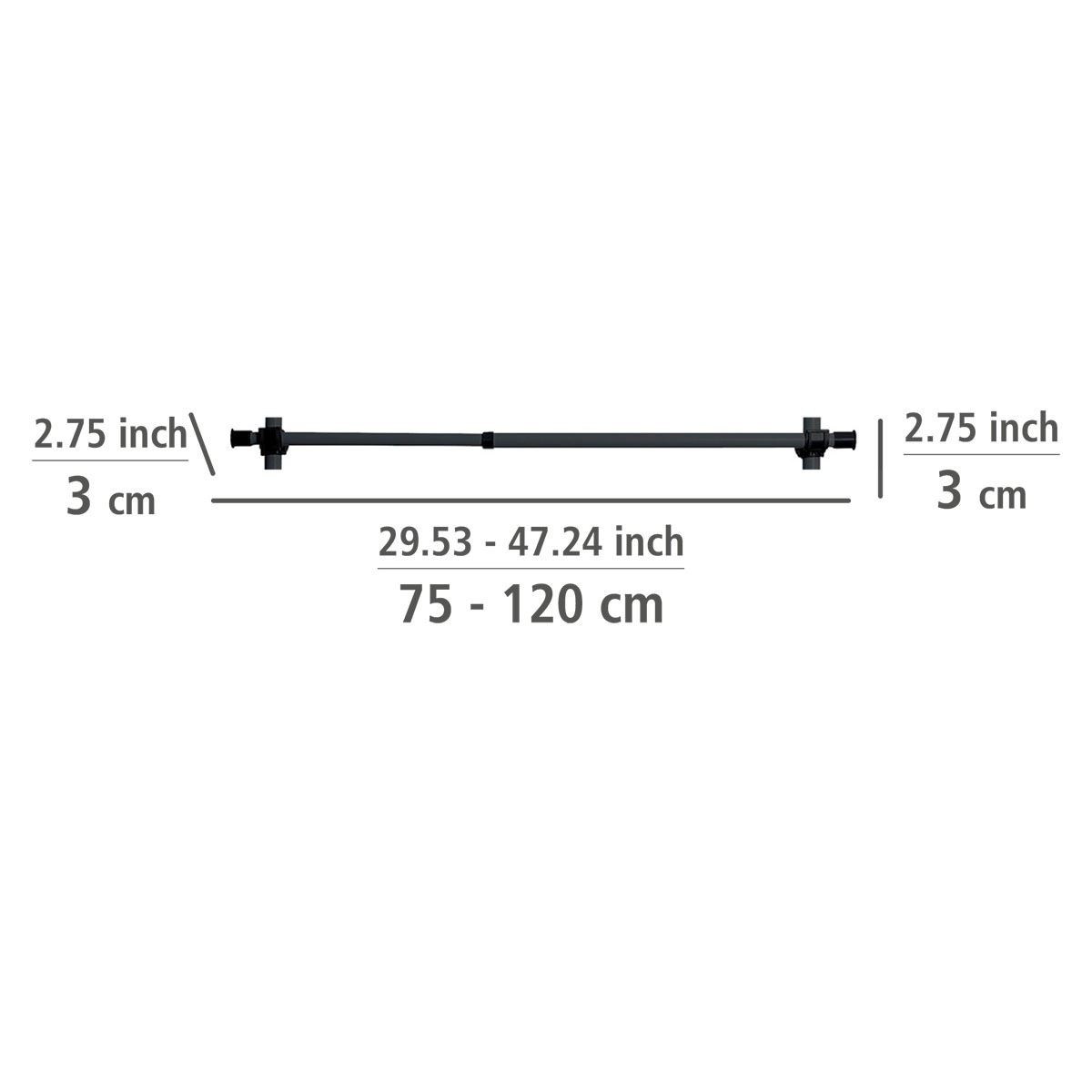 WENKO Kleiderstange »Herkules«, (2 St.), ausziehbar bis 120 cm