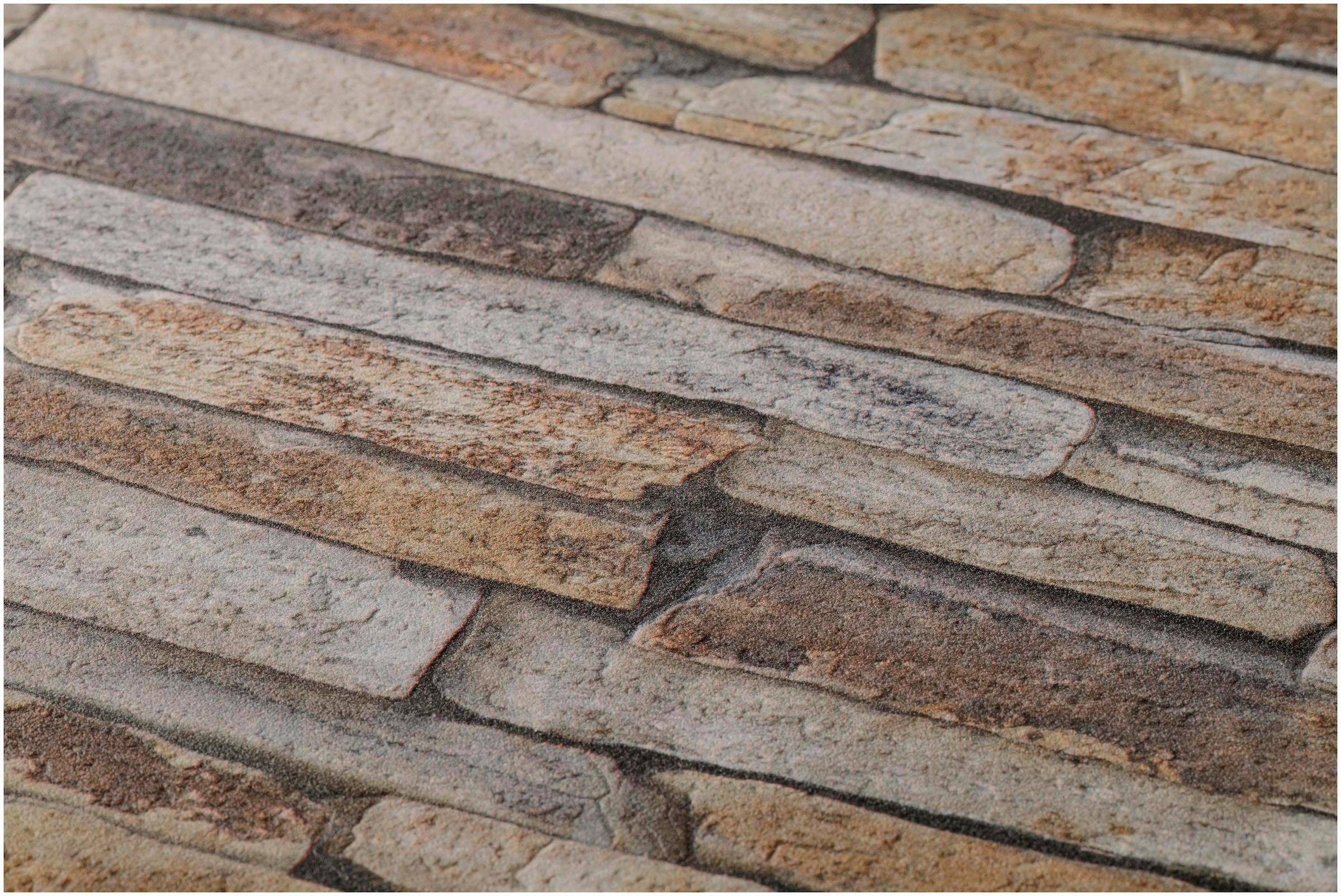 living walls Vliestapete »Best of Wood`n Stone 2nd Edition«, Steinoptik-gemustert-Motiv, Landhaus Tapete Stein Tapeten Wohnzimmer modern Flur Design Wandtapete