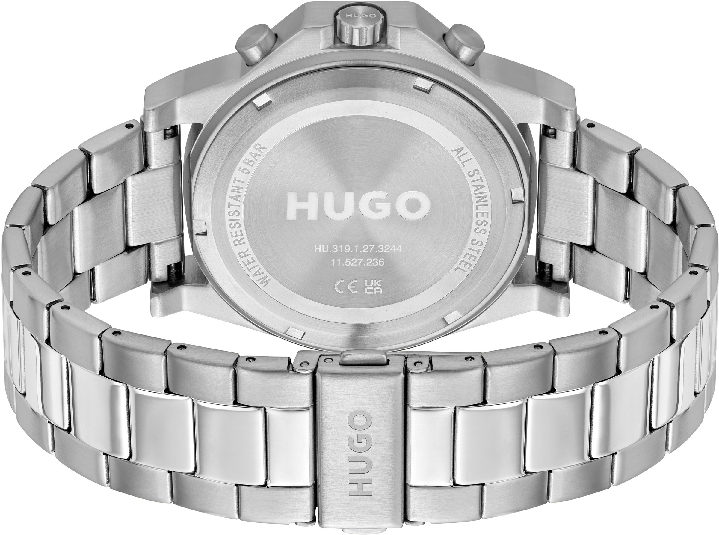 HUGO Multifunktionsuhr »#BRAVE«, Quarzuhr, Armbanduhr, Herrenuhr, Datum, 12/24-Stunden-Anzeige