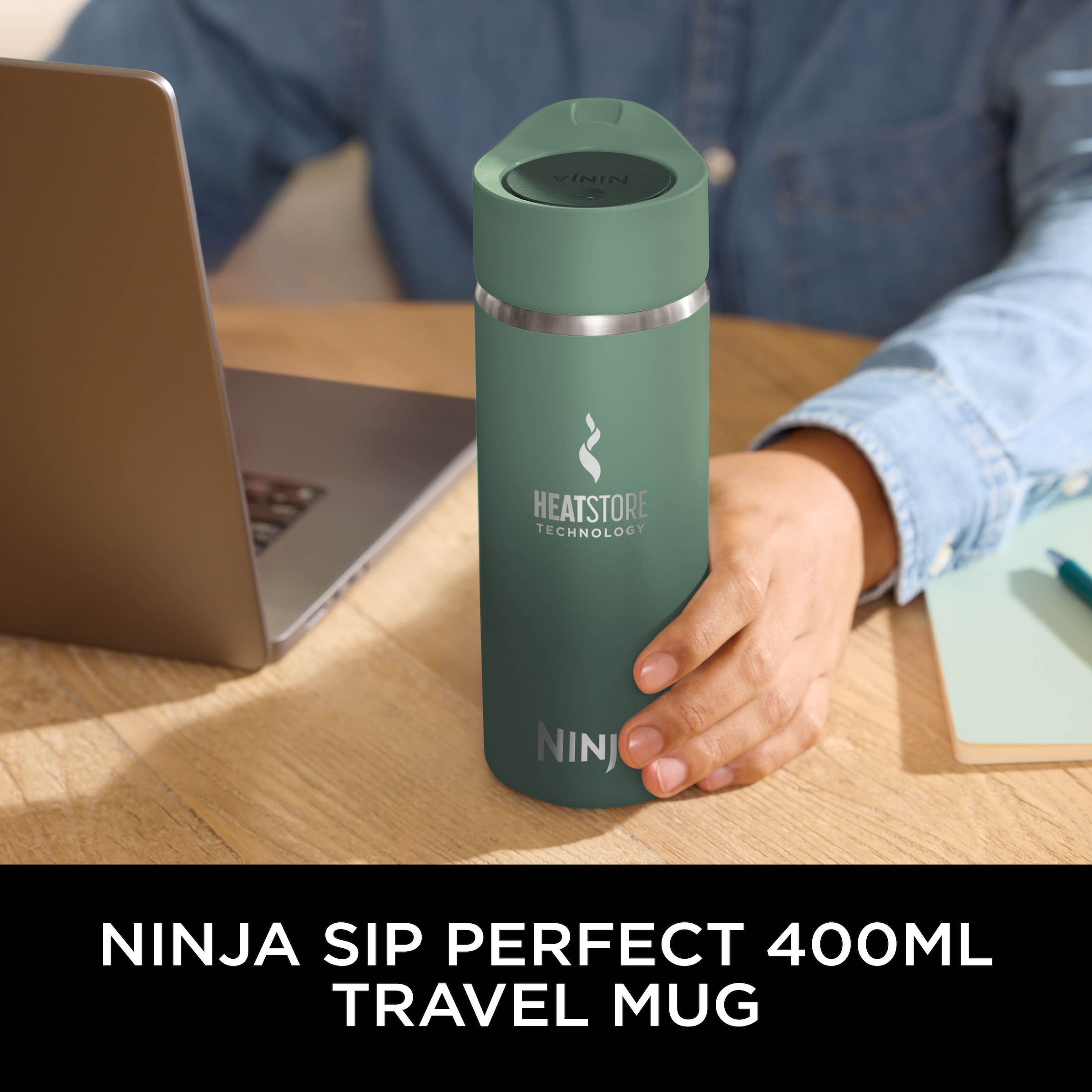 NINJA Isolierflasche »Ninja Sip Perfect Reisebecher - 300 ml DW1203EUU / 400 ml DW1603EUU«, Kontrollierte Wärme für den perfekten Schluck, jedes Mal