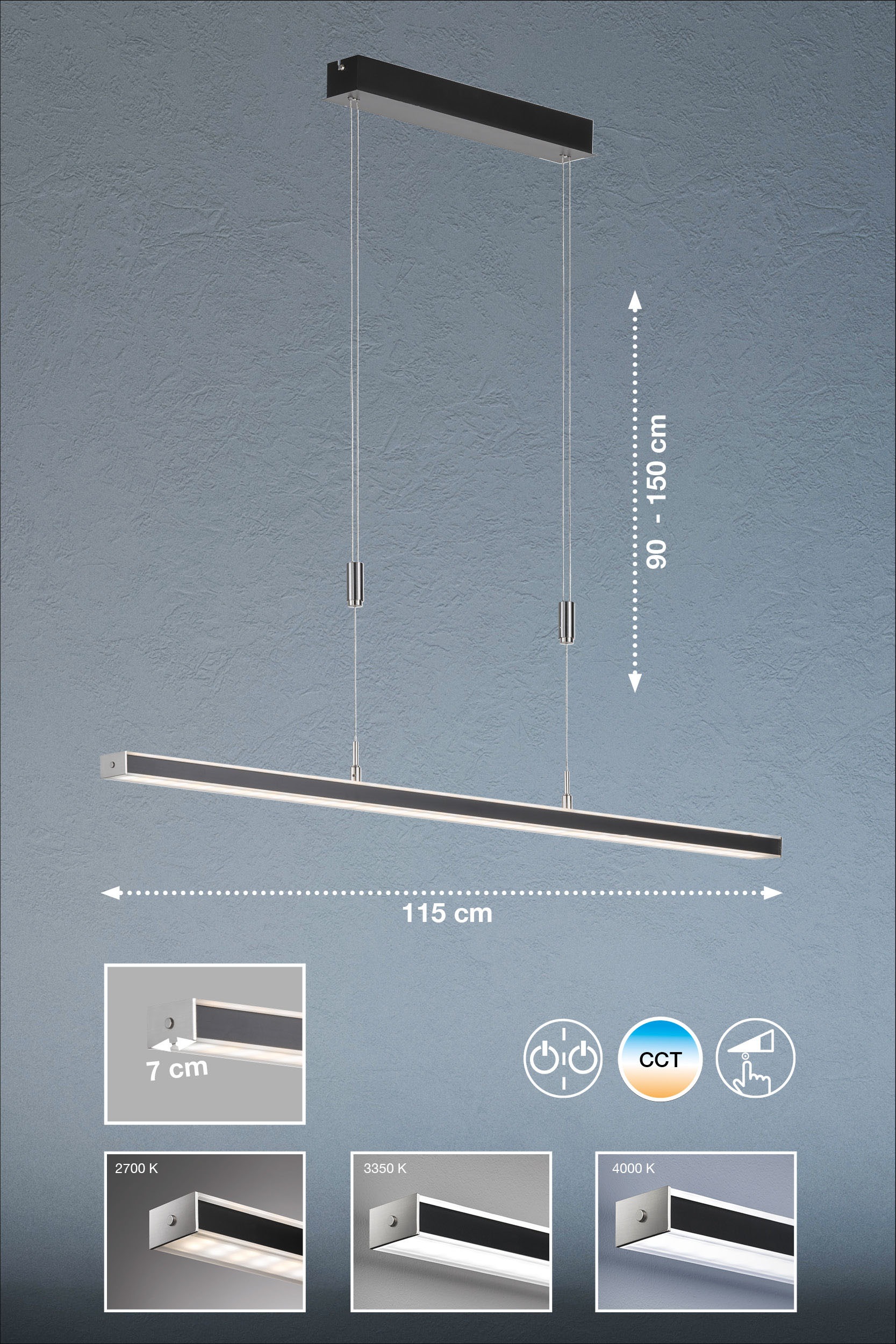 FISCHER & HONSEL LED Pendelleuchte »Vitan«, 1 flammig, Leuchtmittel LED-Boa günstig online kaufen