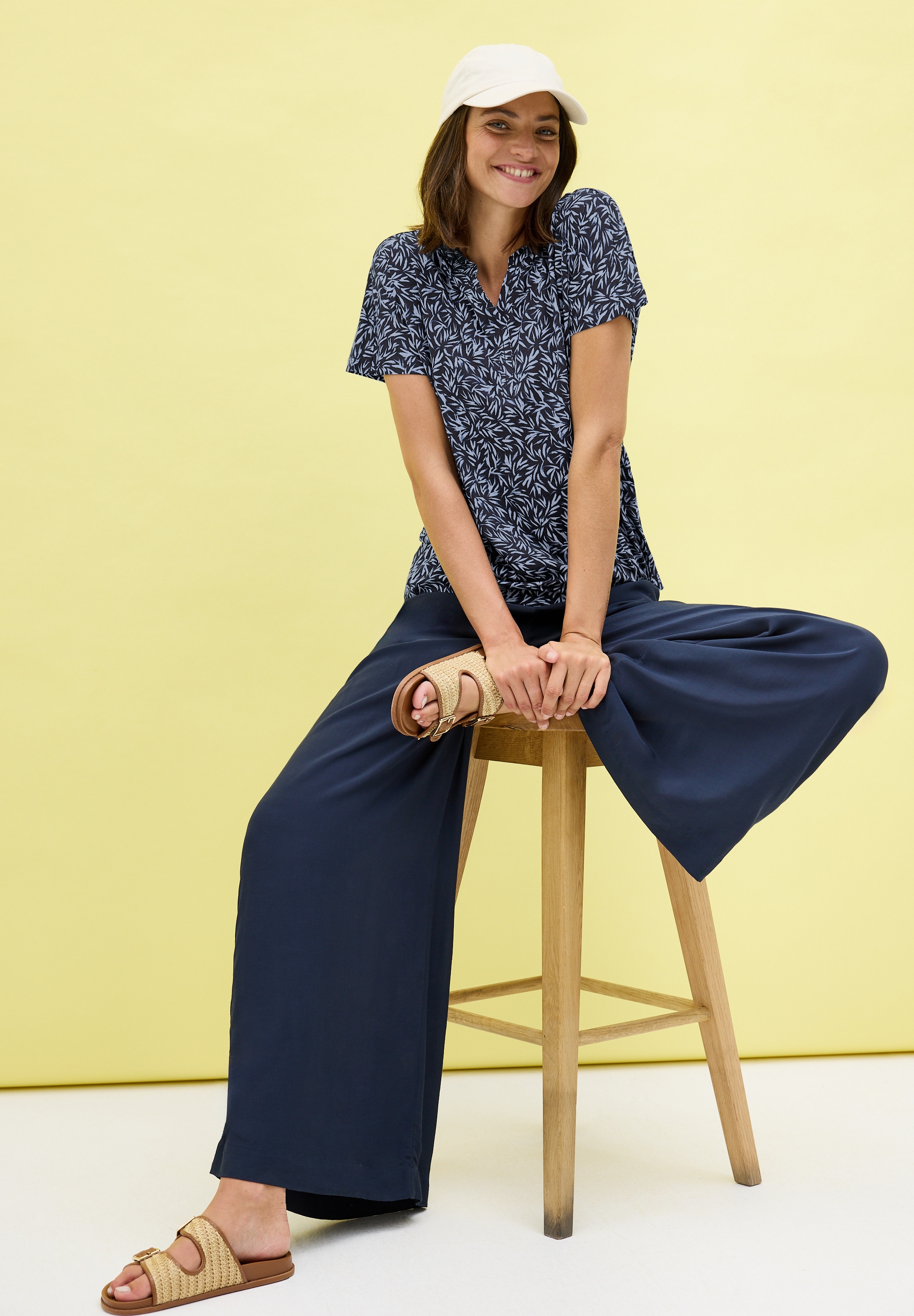 Cecil T-Shirt, mit Minimal Print und im Tunika Look
